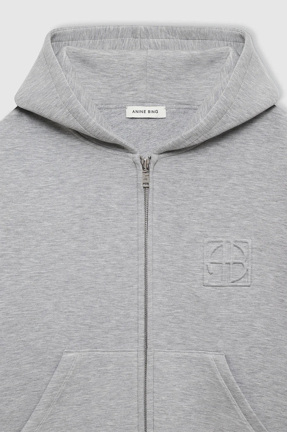 ANINE BING BOND ZIP UP HOODIE FRAMED MONOGRAMN | THE NEW TREND