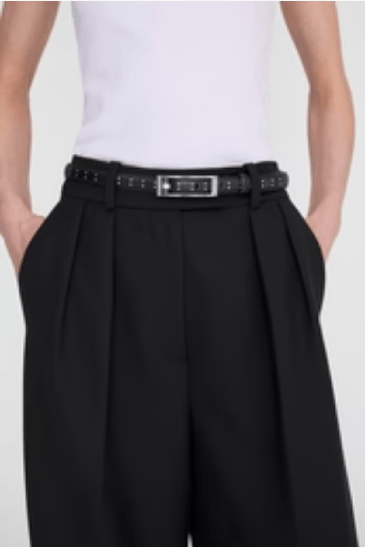ELLY LEATHER BELT WITH STUDS