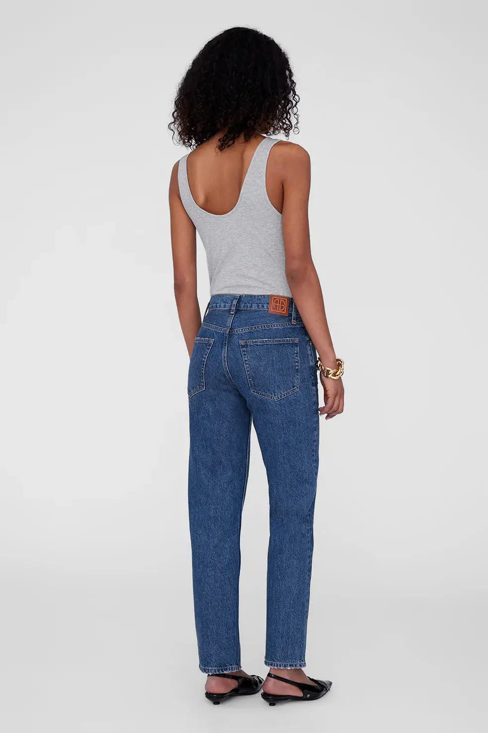 ANINE BING GINNY BODYSUIT IN GREY | THE NEW TREND