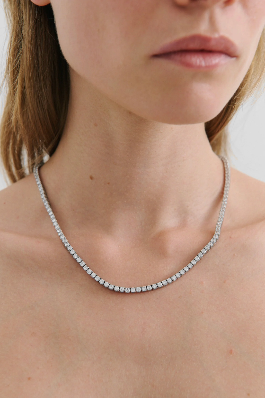CLASSIC DIAMANTE TENNIS NECKLACE