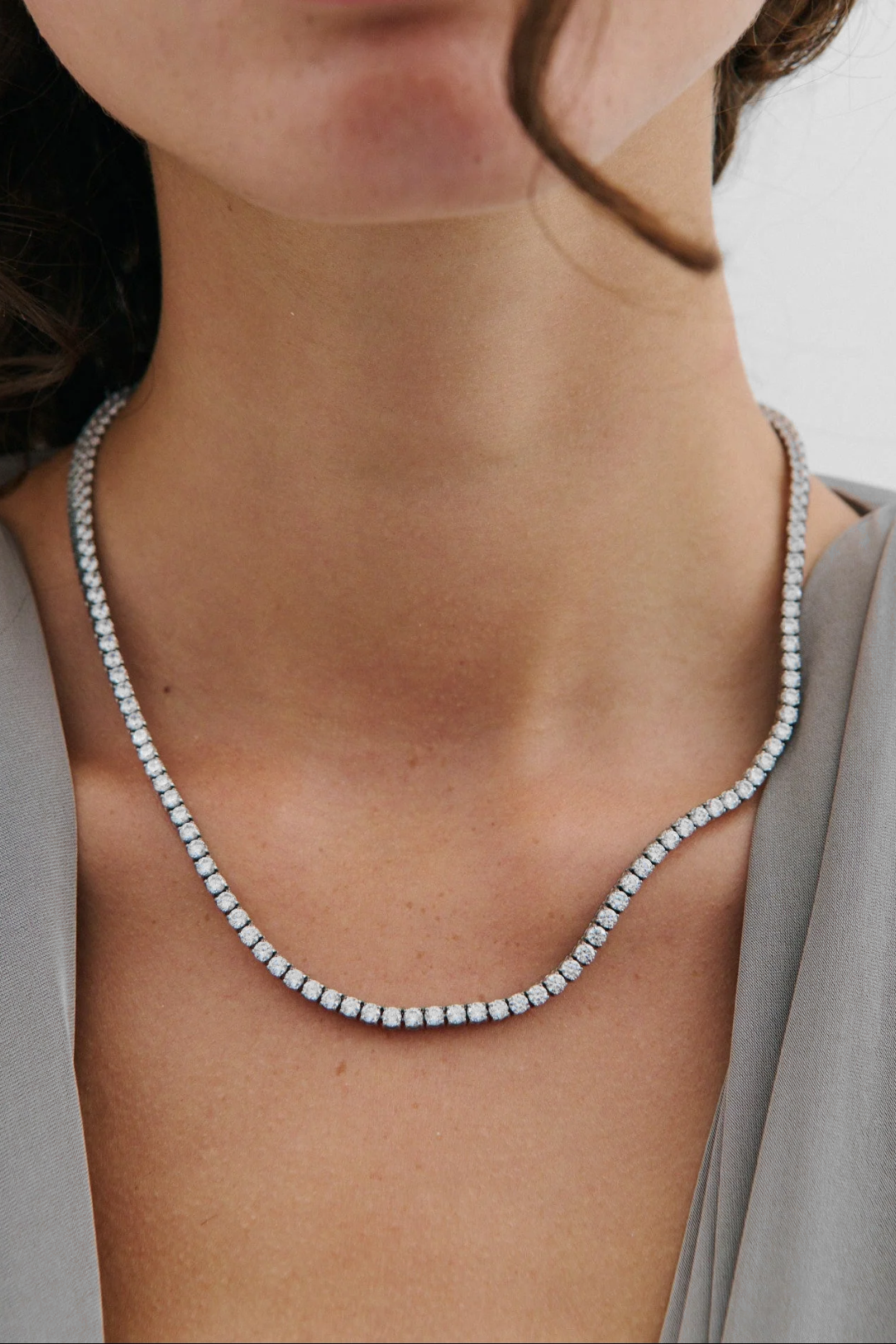 CLASSIC DIAMANTE TENNIS NECKLACE