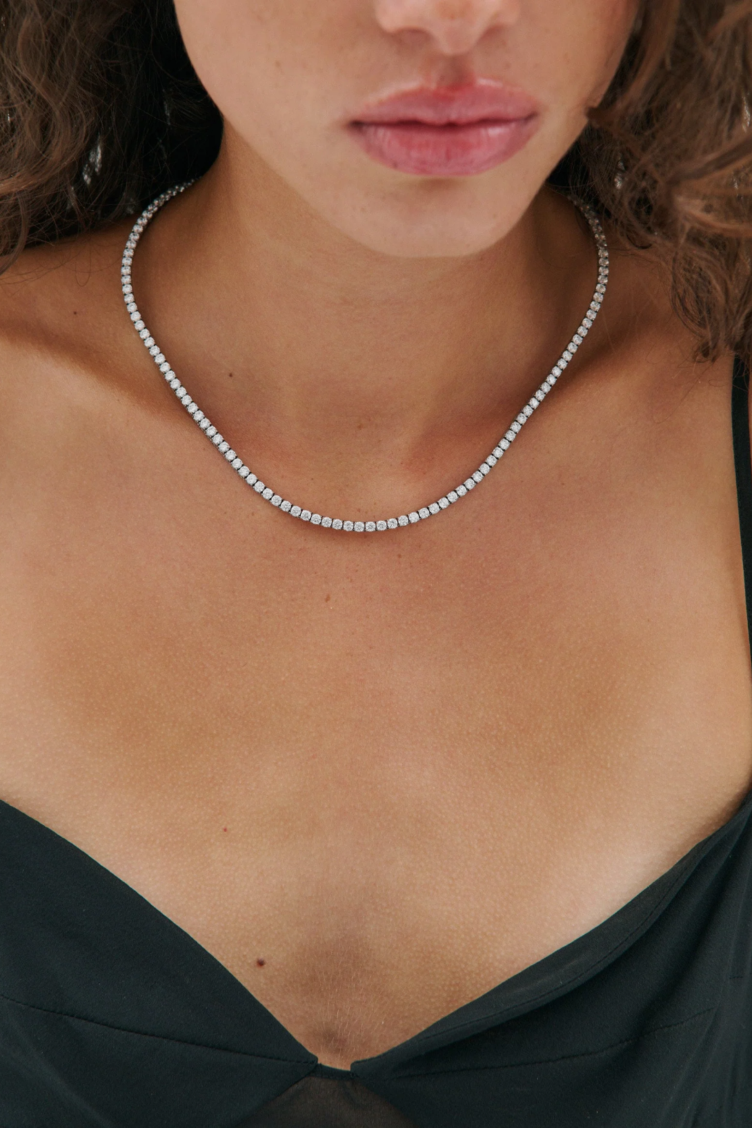CLASSIC DIAMANTE TENNIS NECKLACE