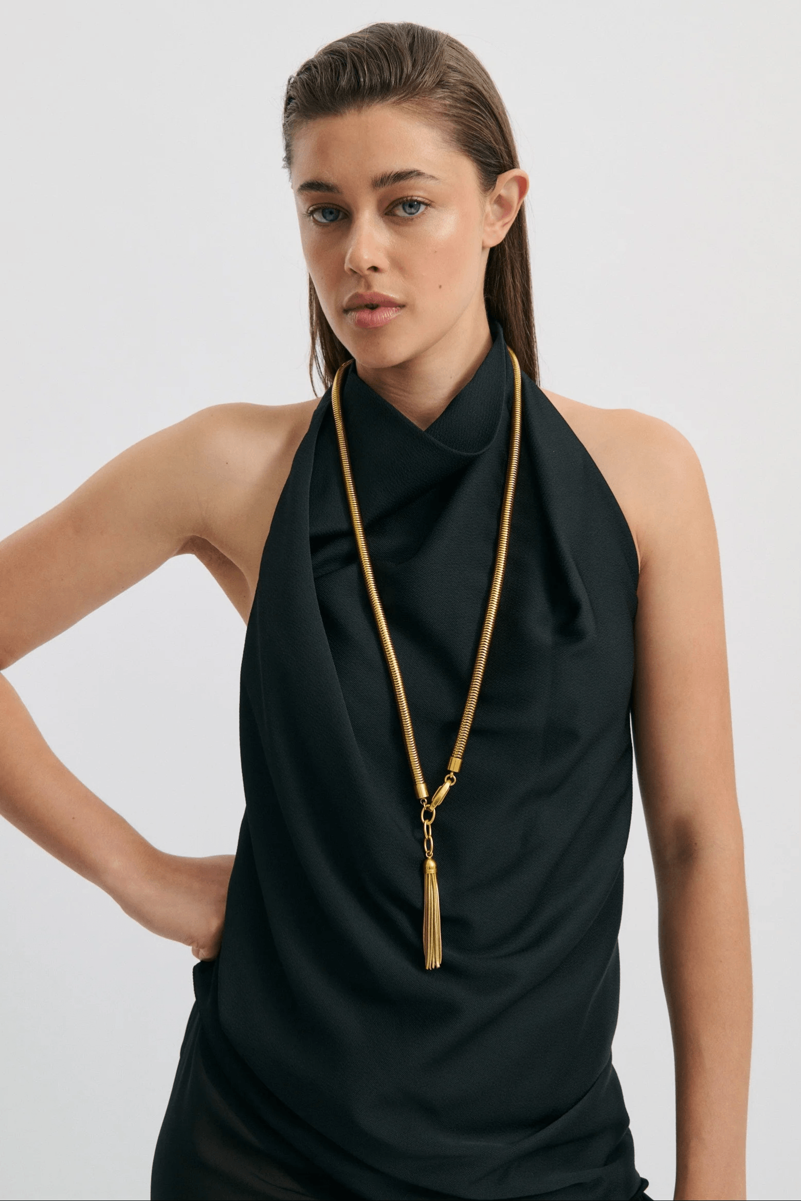 SNAKE CHAIN TASSEL BELT