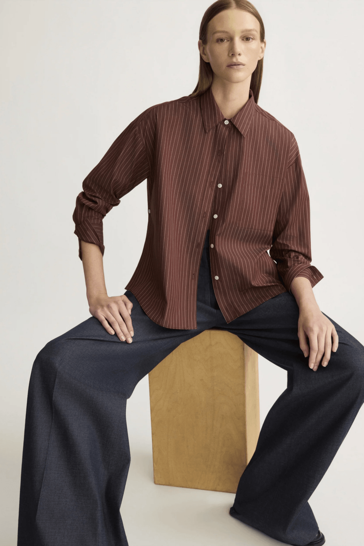 WATTS STRIPED SIDE BUTTON SHIRT
