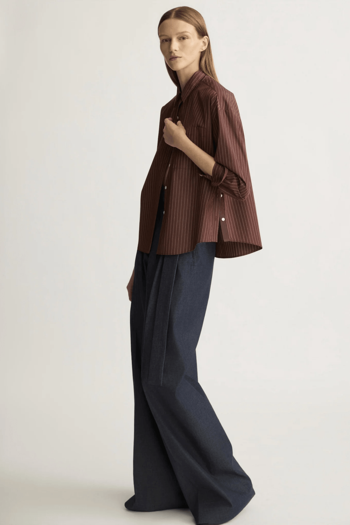 WATTS STRIPED SIDE BUTTON SHIRT