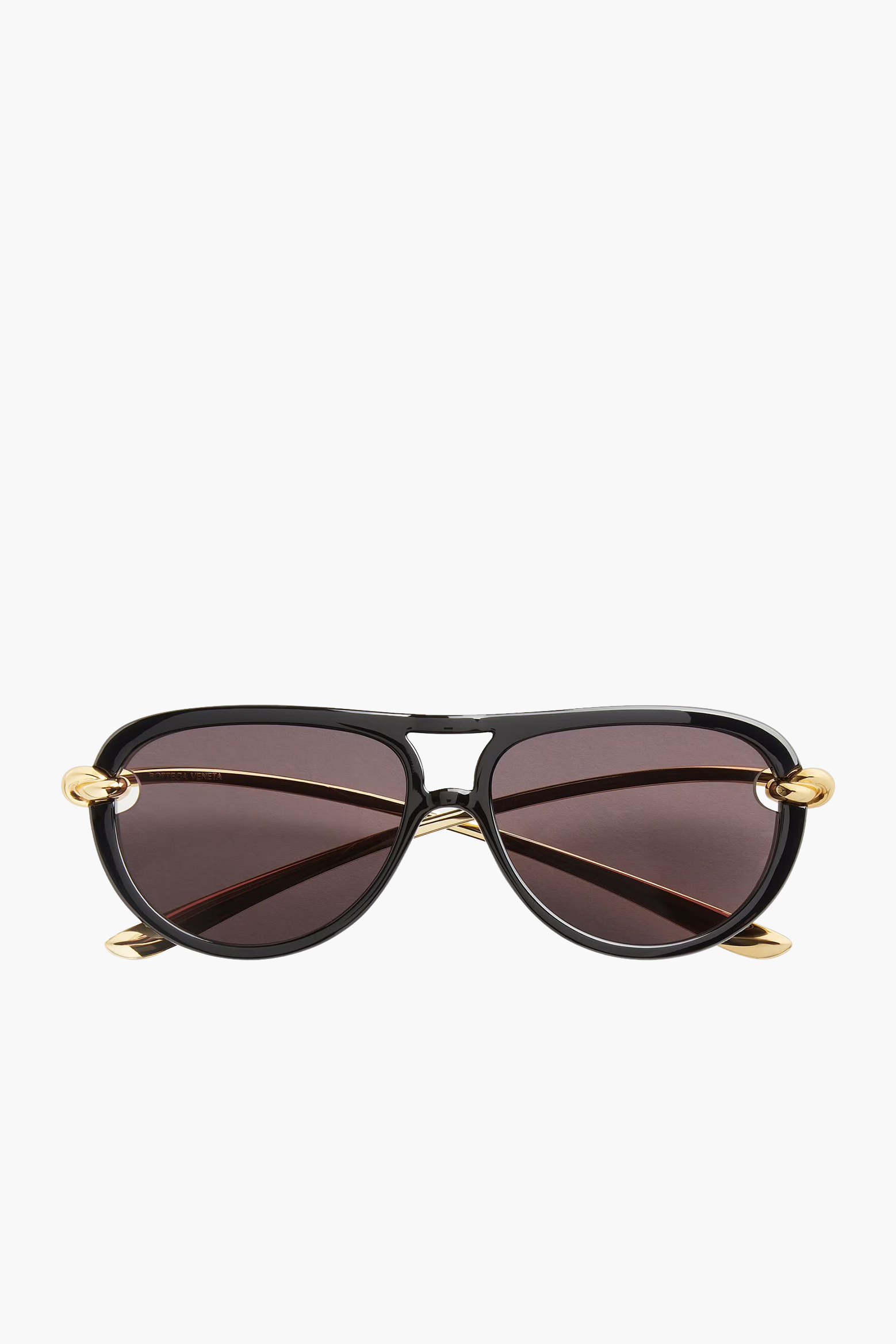 BOTTEGA VENETA KNOT AVIATOR SUNGLASSES IN BLACK | THE NEW TREND