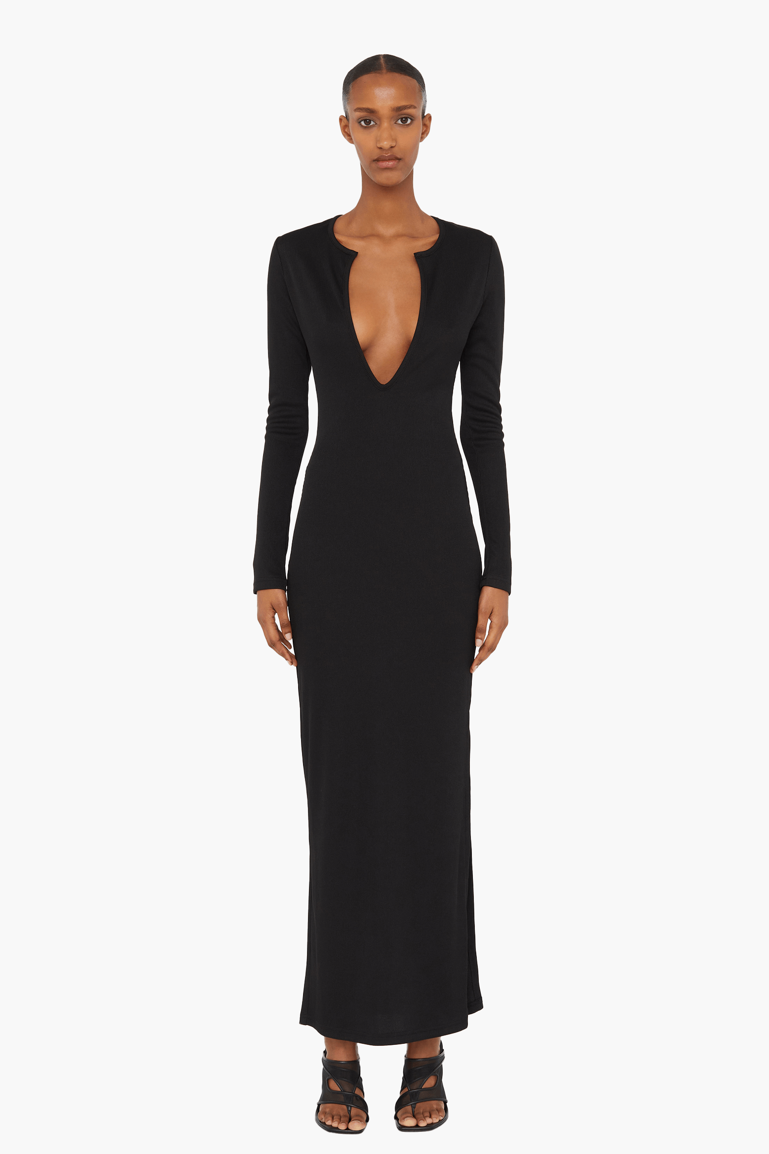 CHRISTOPHER ESBER CONCAVE L/S RIB DRESS | THE NEW TREND