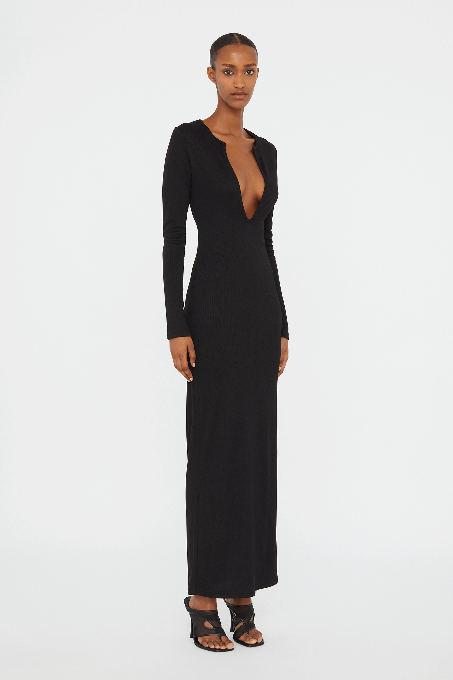 CHRISTOPHER ESBER CONCAVE L/S RIB DRESS | THE NEW TREND