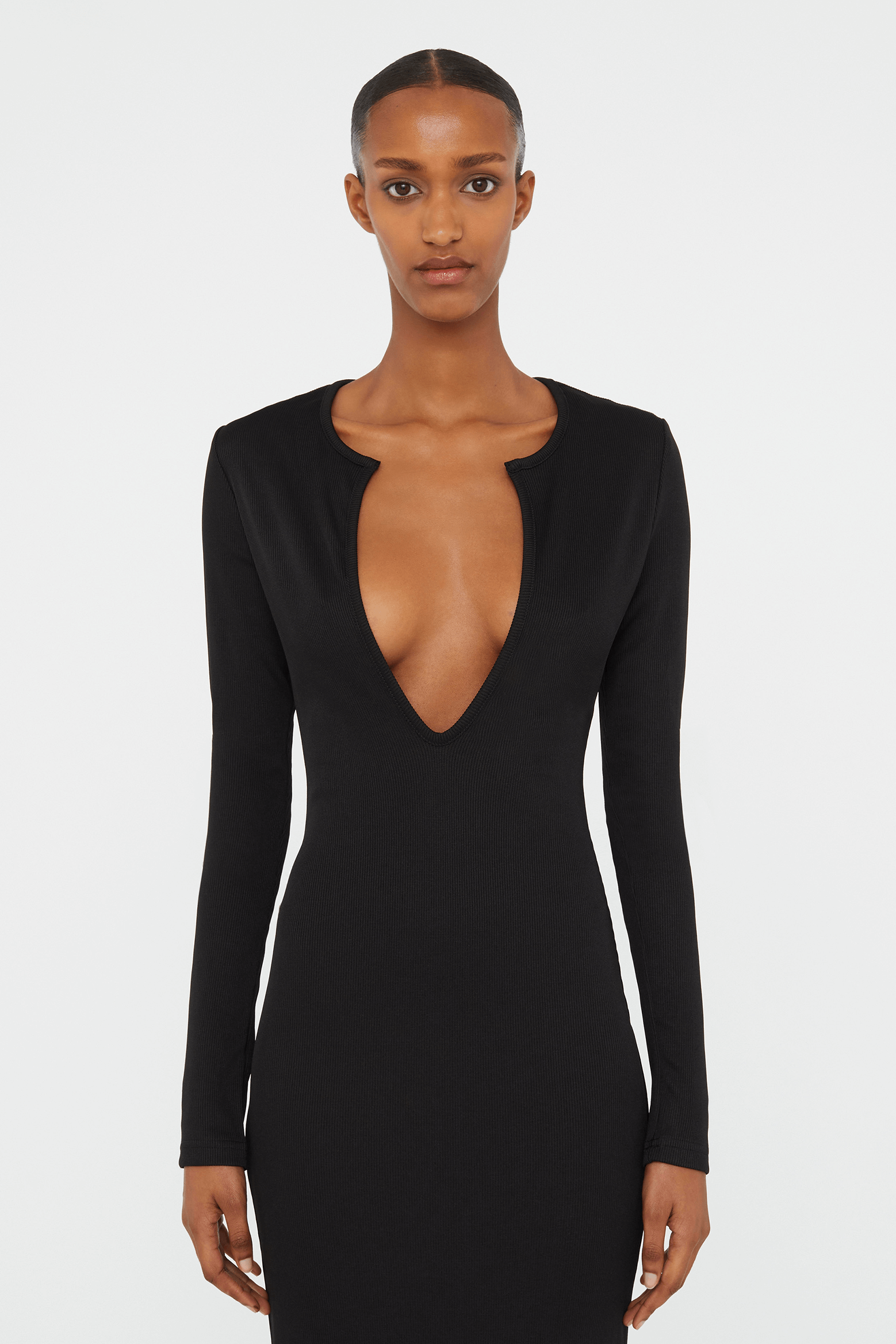 CHRISTOPHER ESBER CONCAVE L/S RIB DRESS | THE NEW TREND
