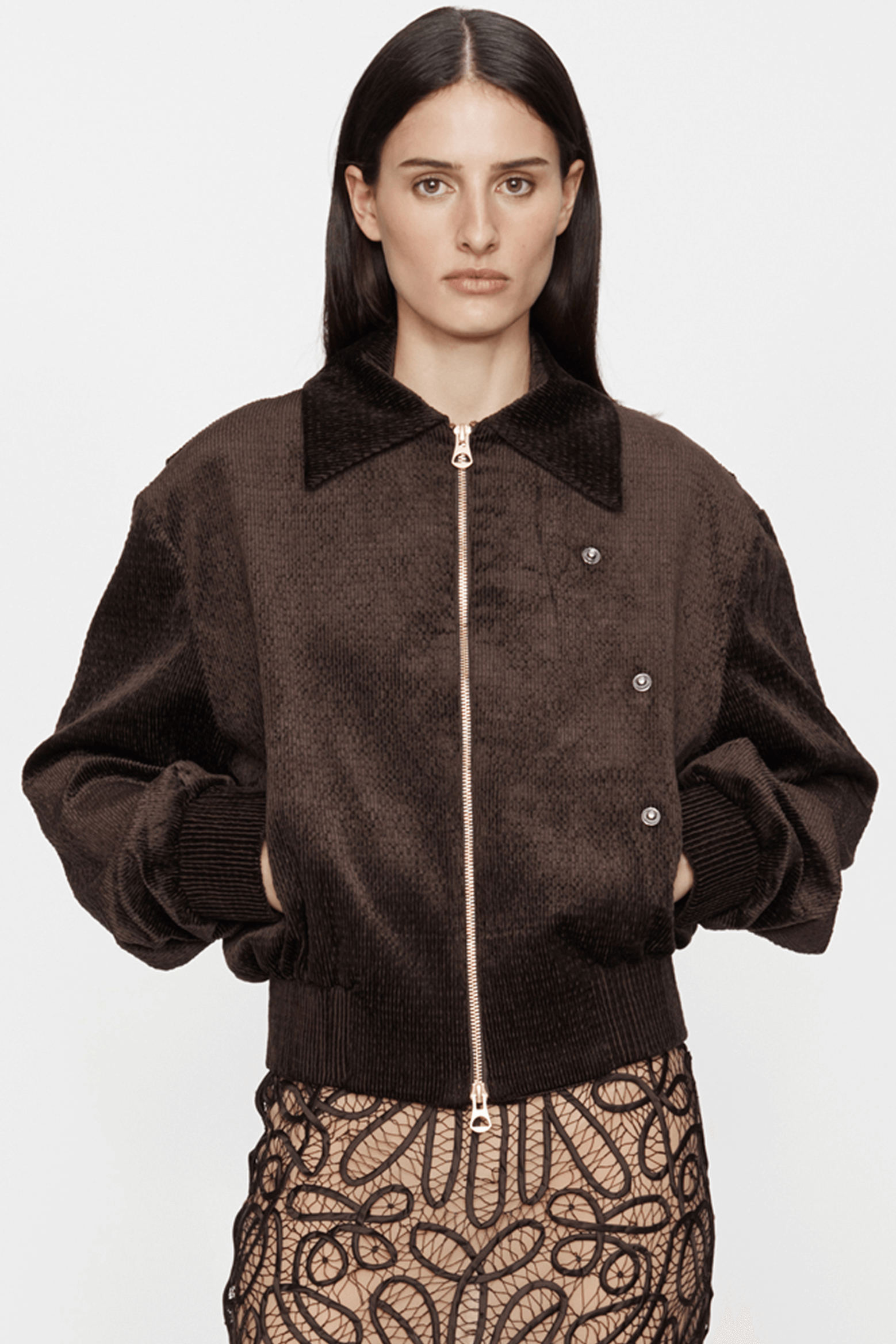 CHRISTOPHER ESBER LAPPED FLIGHT CORDUROY BOMBER JACKET | THE NEW TREND