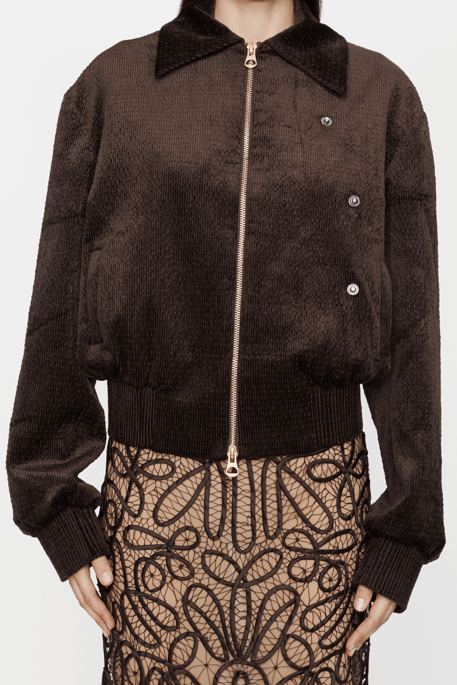 CHRISTOPHER ESBER LAPPED FLIGHT CORDUROY BOMBER JACKET | THE NEW TREND