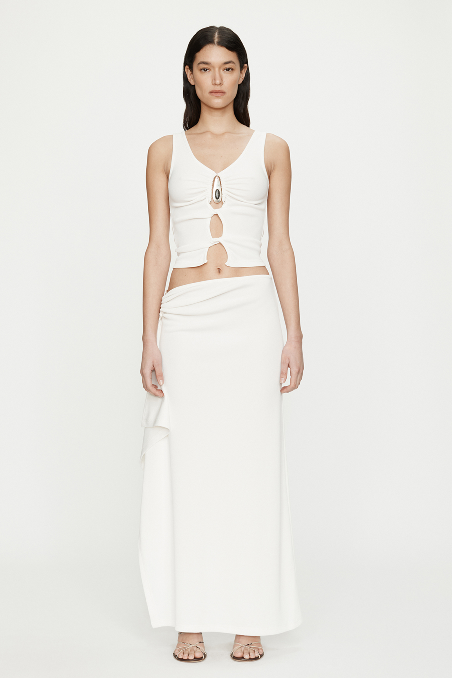  CHRISTOPHER ESBER CRYSTAL PENDANT OPEN TWIST TANK | THE NEW TREND