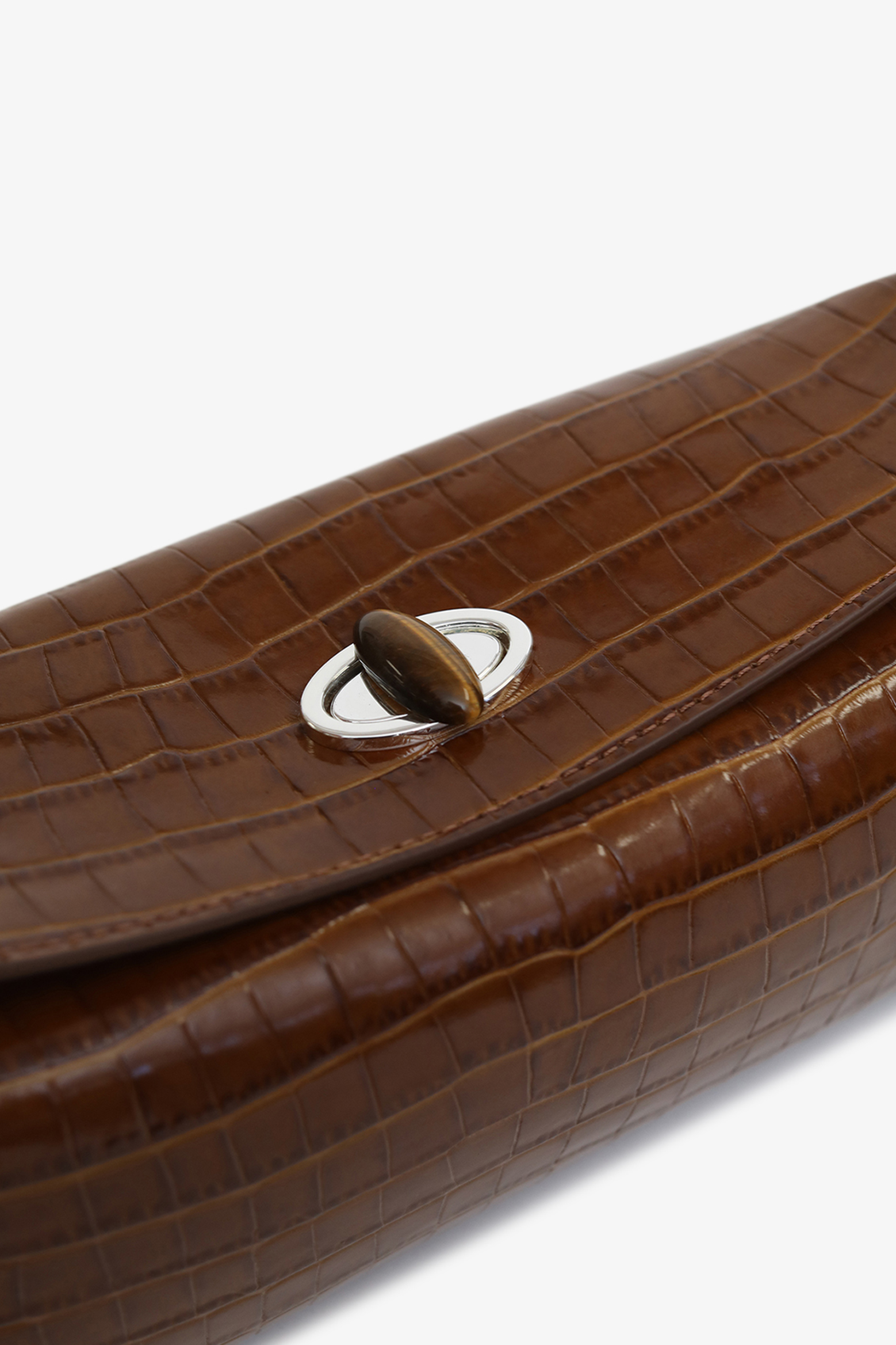 DOBA QUARTZ TURNLOCK EMBOSSED SHOULDER BAG