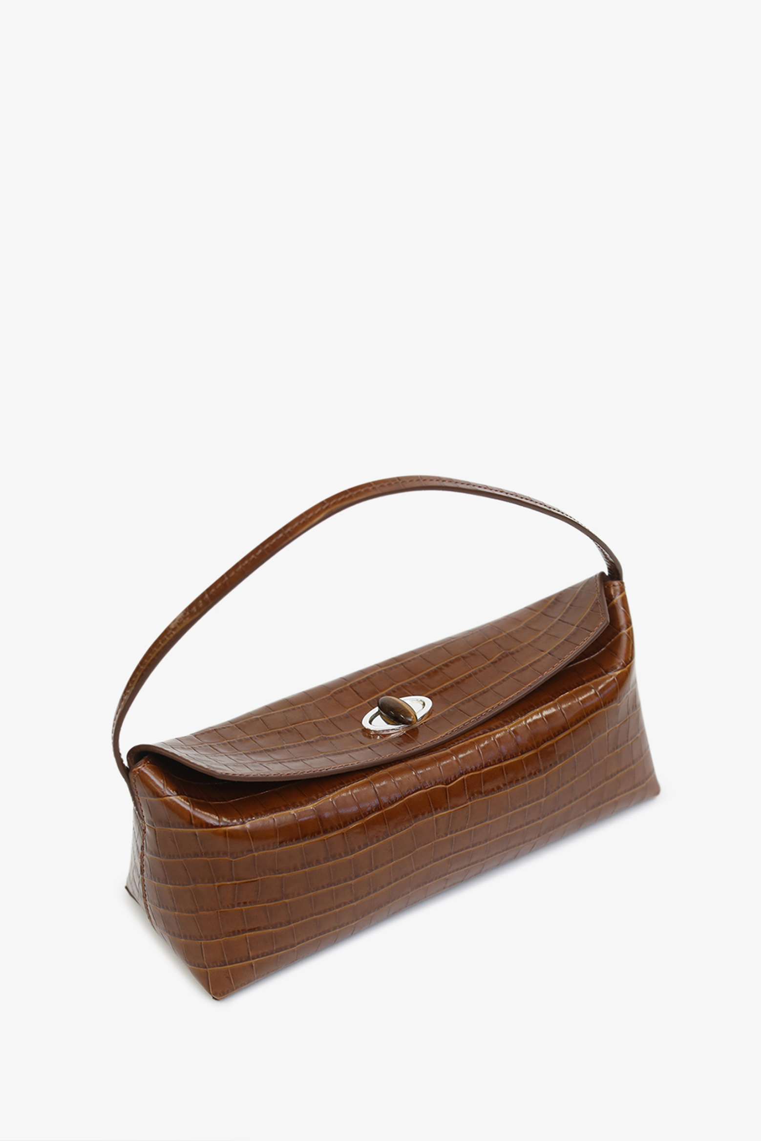 DOBA QUARTZ TURNLOCK EMBOSSED SHOULDER BAG
