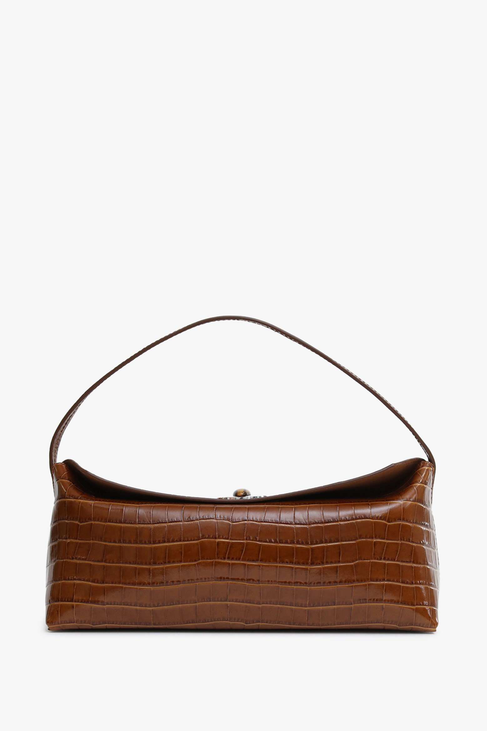 DOBA QUARTZ TURNLOCK EMBOSSED SHOULDER BAG