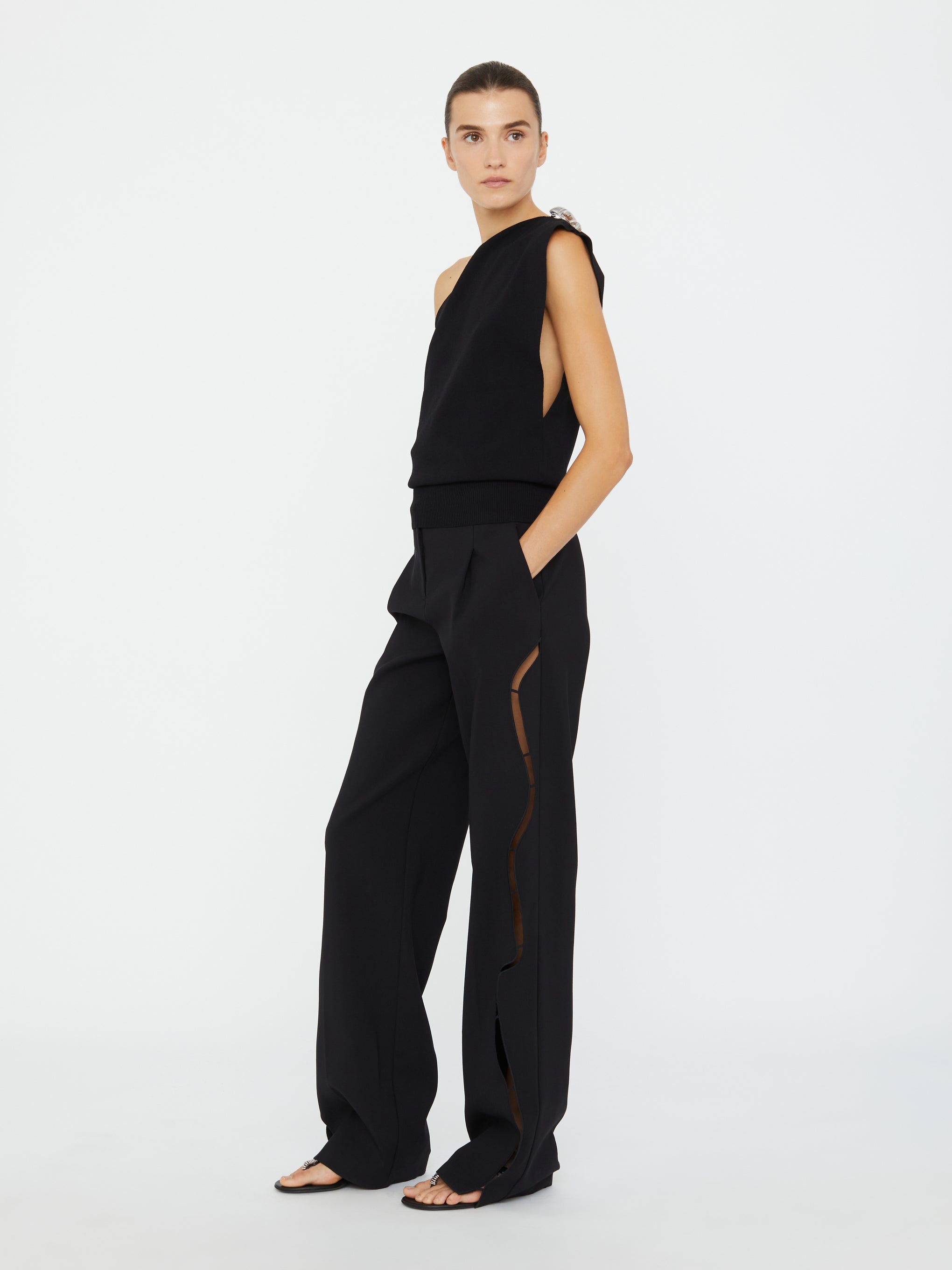 CHRISTOPHER ESBER ENCASED NATURE RESIN KNIT SHOULDER TOP | THE NEW TREND
