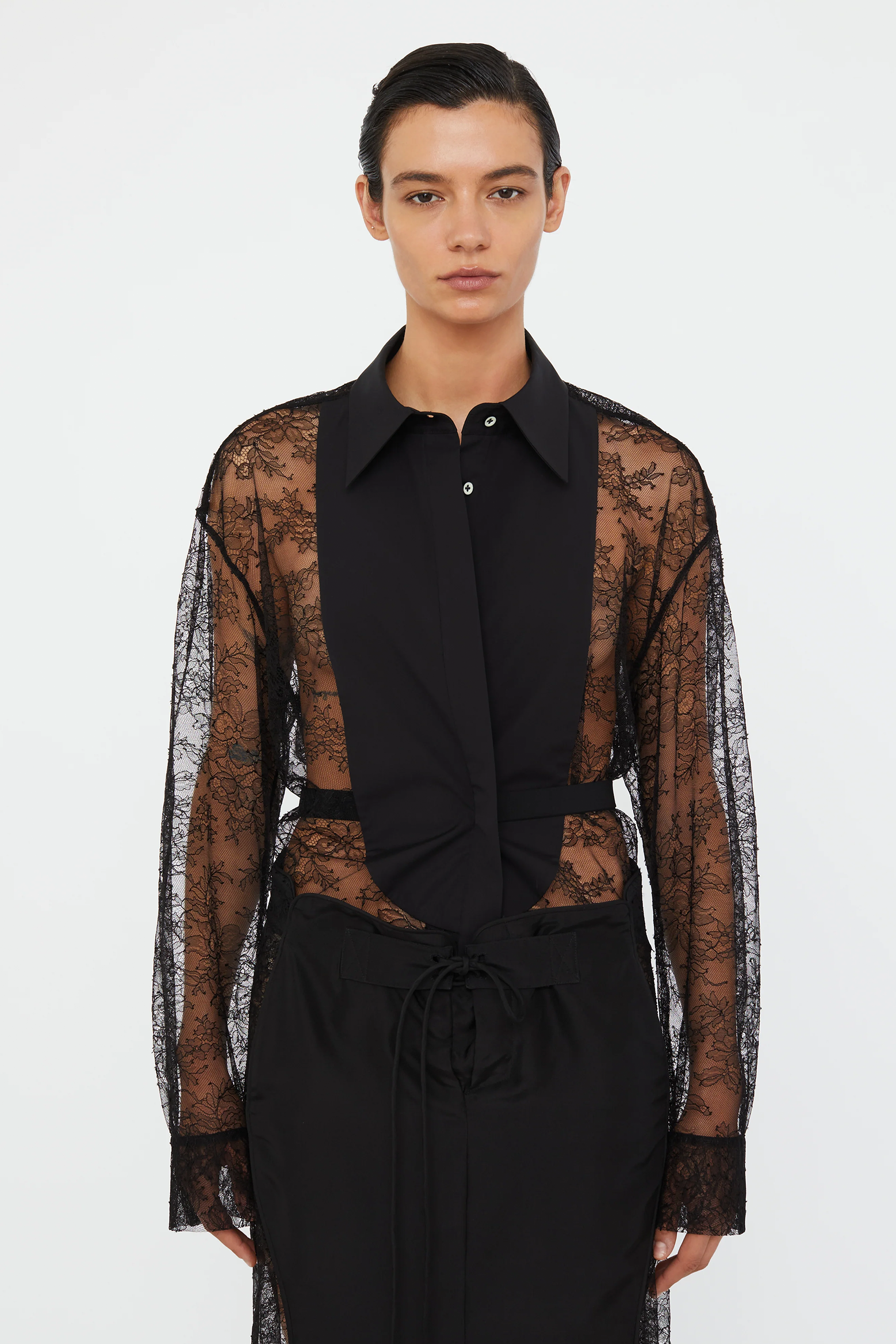 CHRISTOPHER ESBER LACE TUX SHIRT | THE NEW TREND