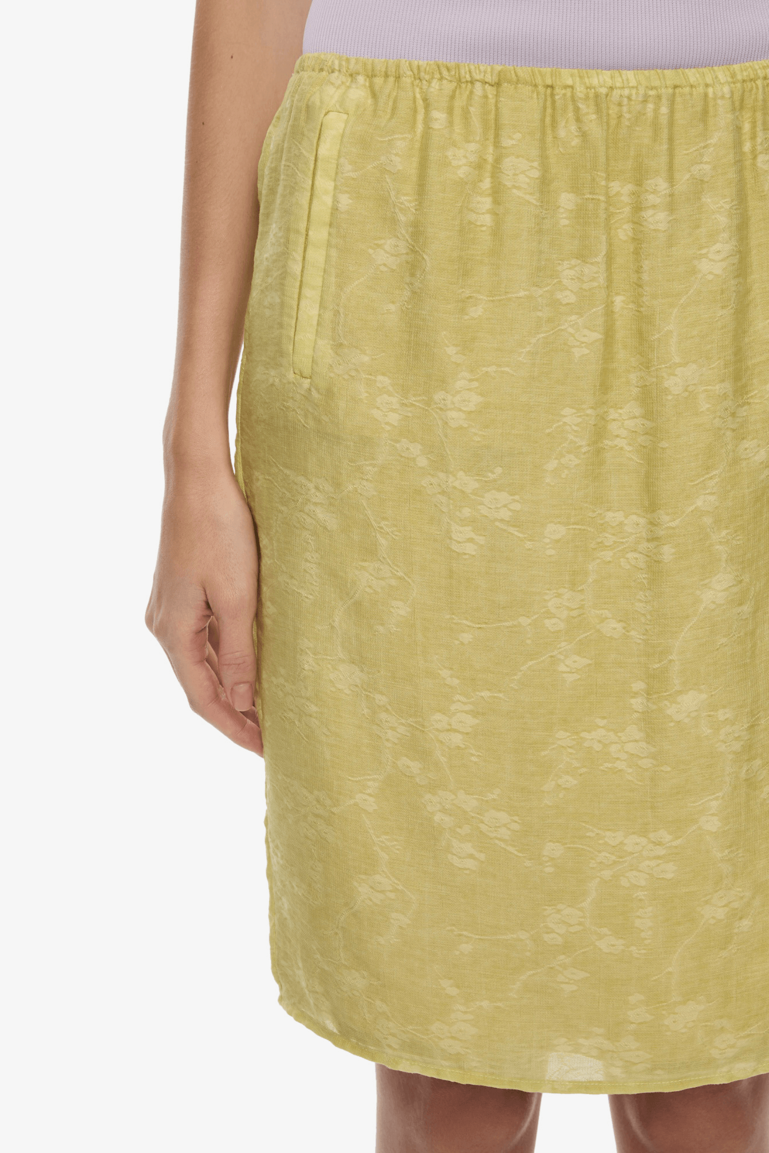 LIGHT LEAK JACQUARD SLIP SKIRT