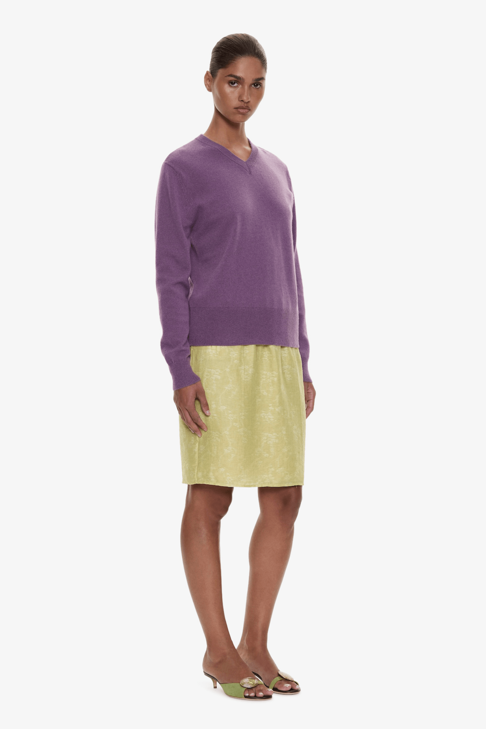 LIGHT LEAK JACQUARD SLIP SKIRT