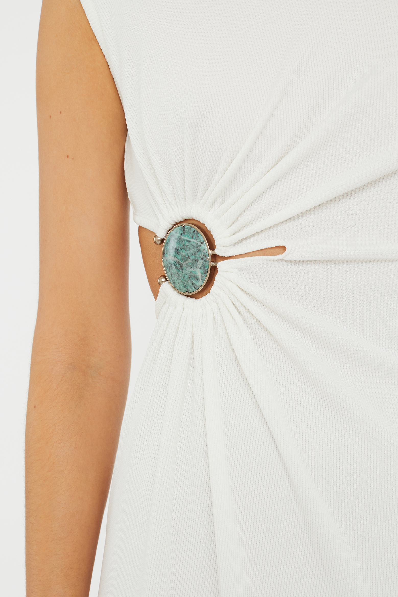 MINERAL STONE RUCHED TANK DRESS
