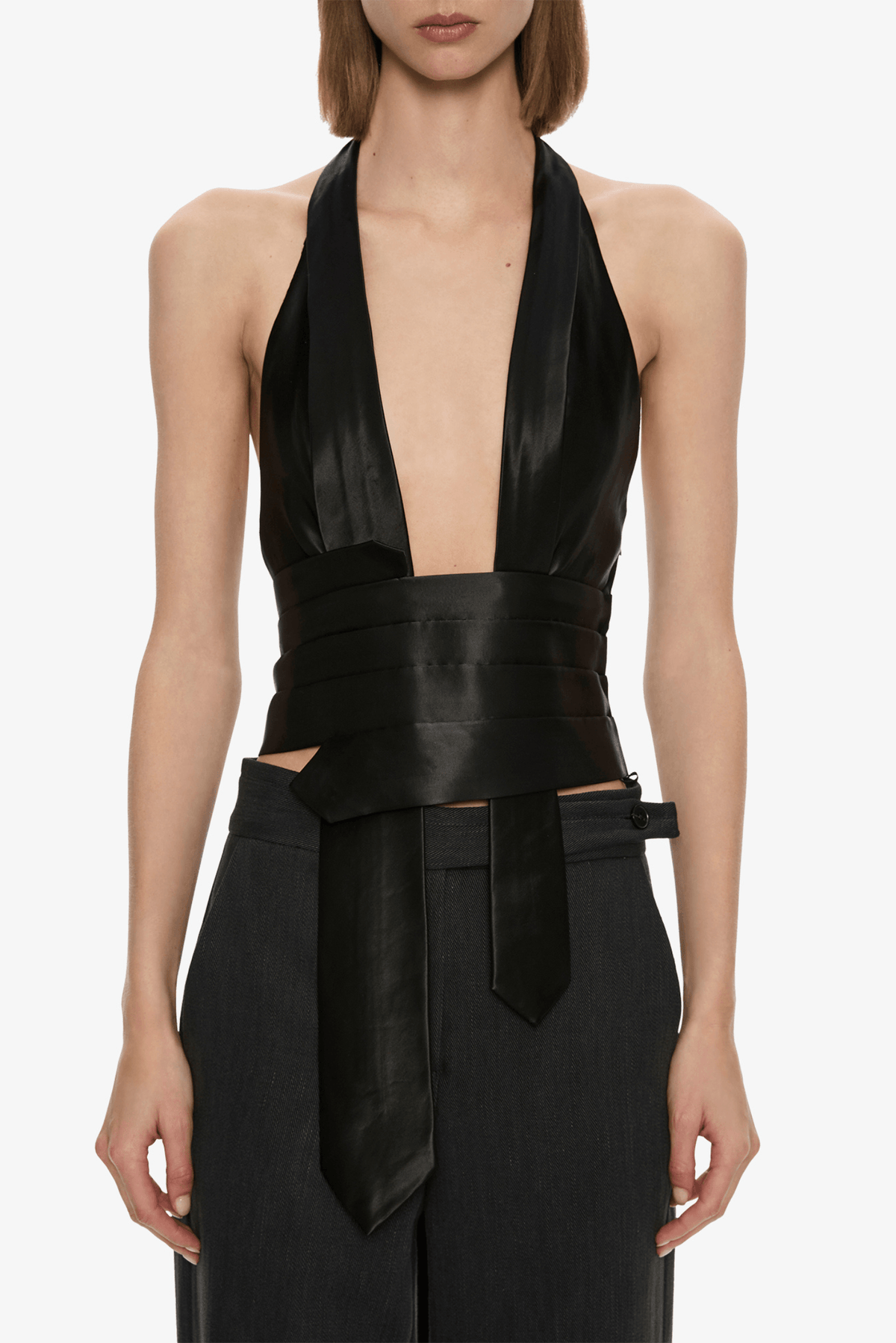 REYER SATIN TIE TOP