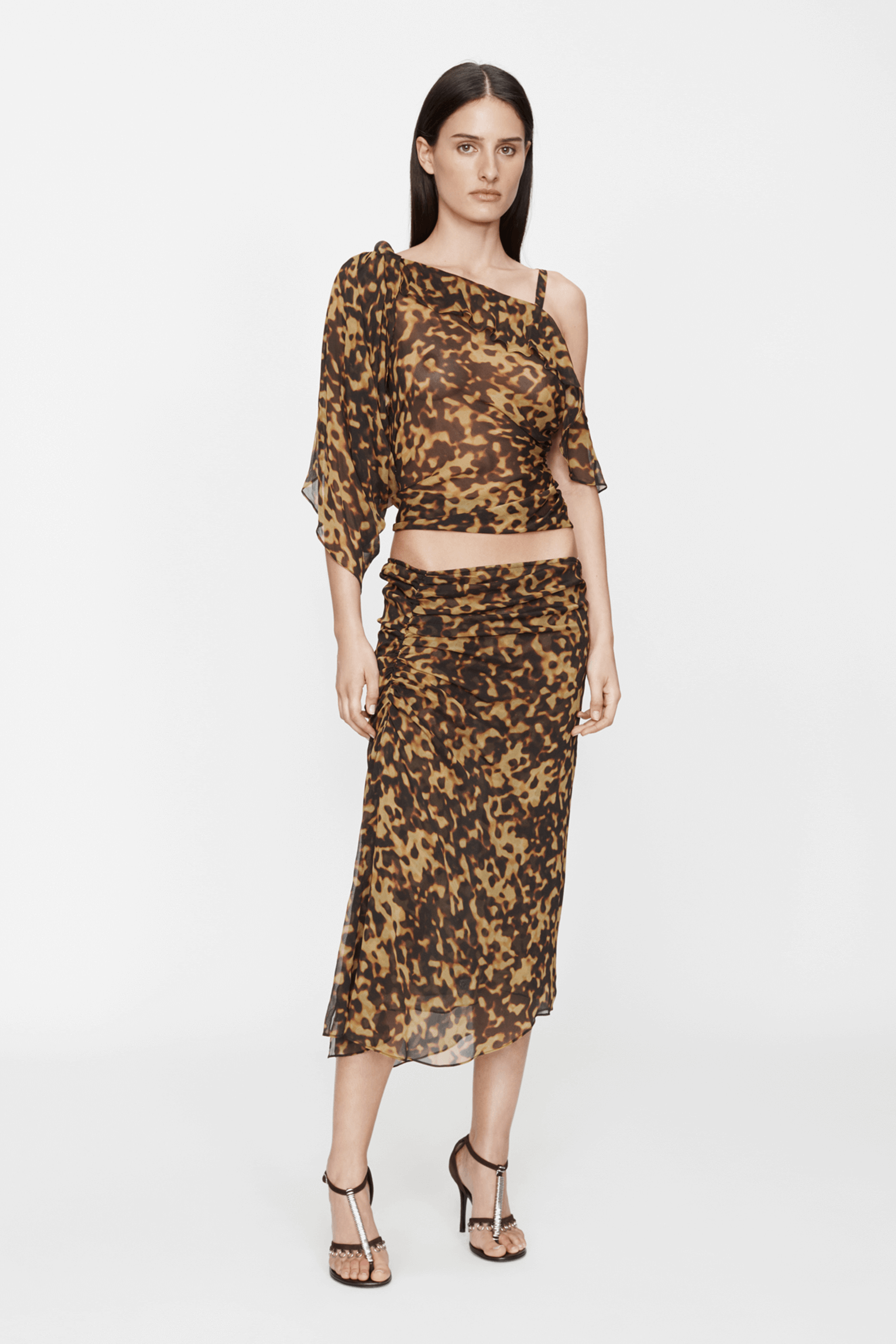 CHRISTOPHER ESBER ROULE TRIMMED SILK DRAPE TOP | THE NEW TREND