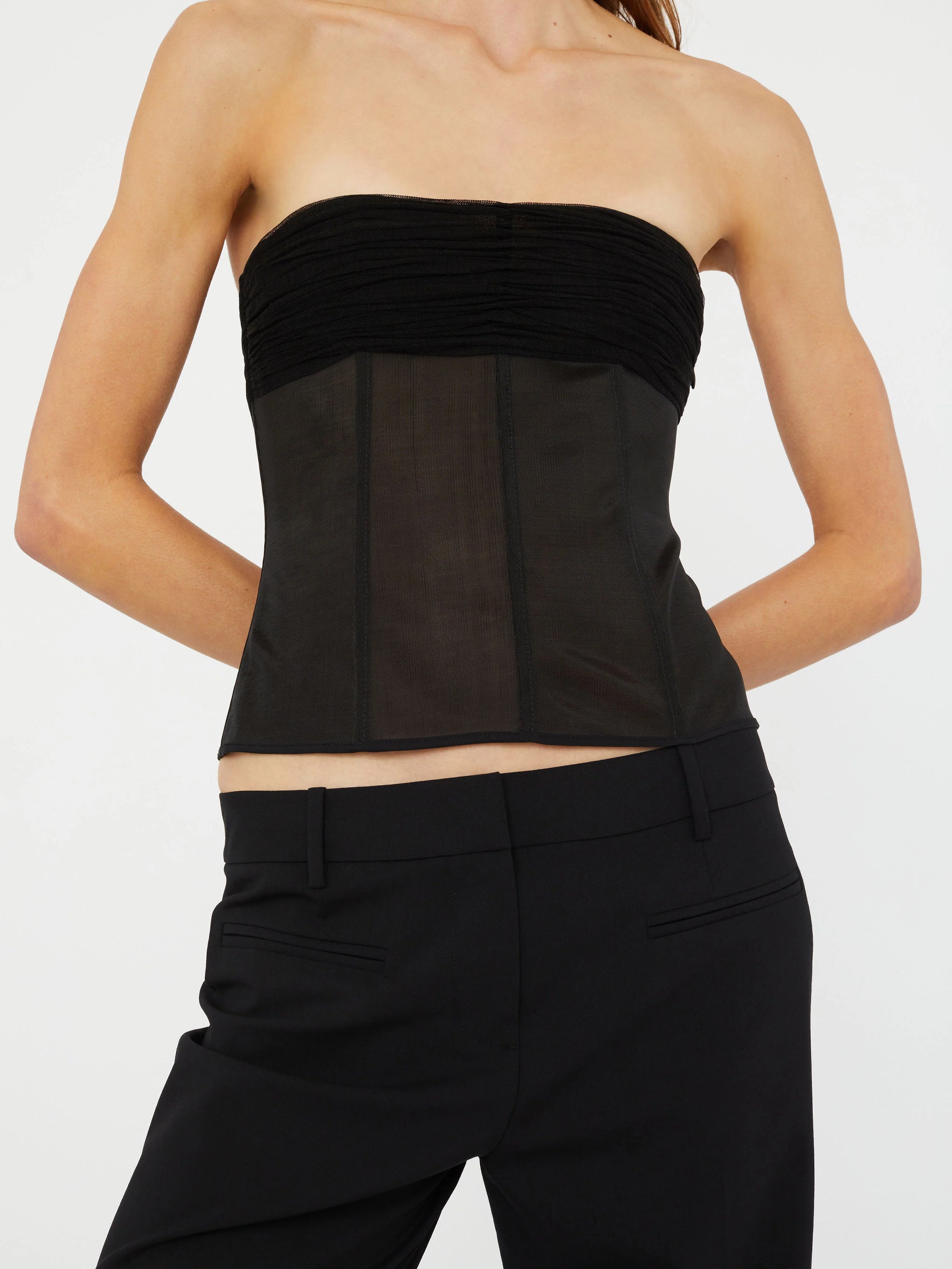 CHRISTOPHER ESBER TULLE OVERLAY CORSET | THE NEW TREND