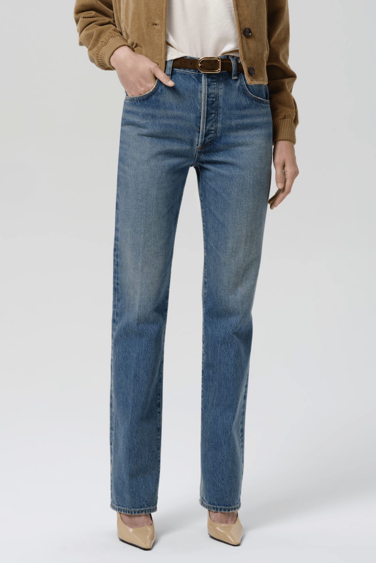 90'S FRENCH HIGH RISE STRAIGHT LEG JEAN