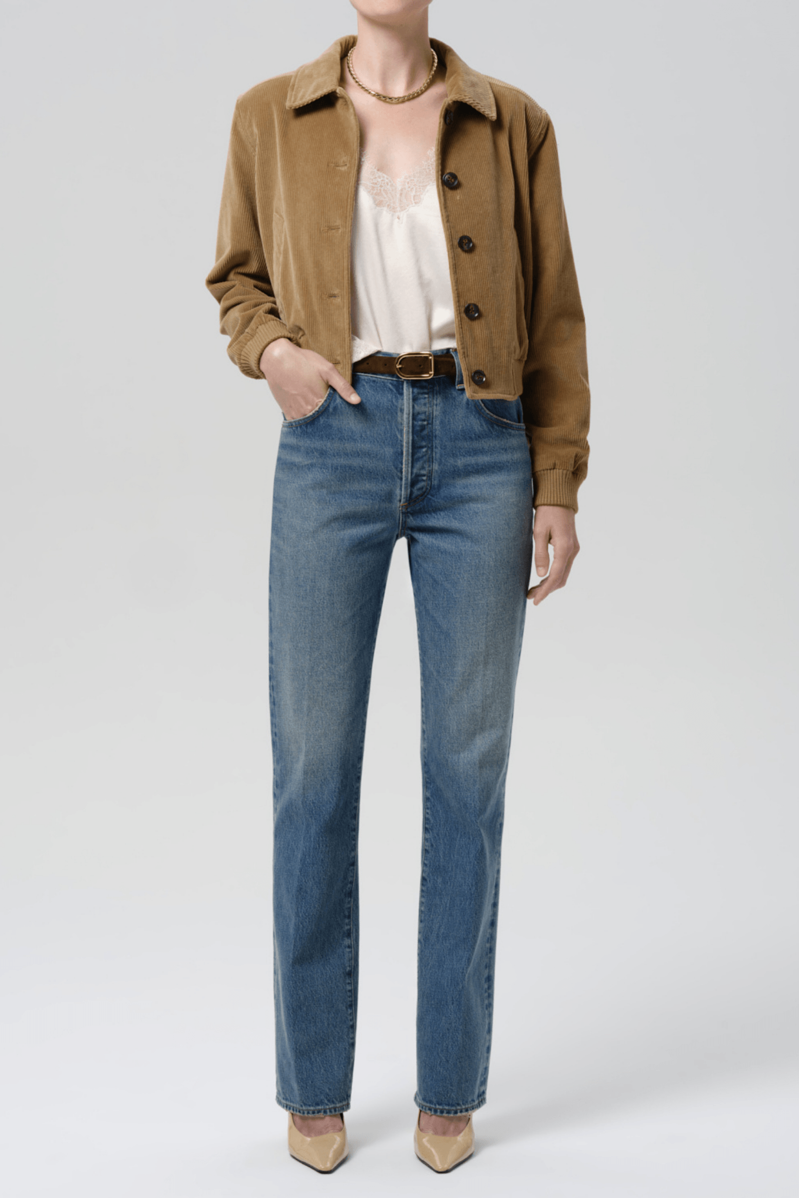 90'S FRENCH HIGH RISE STRAIGHT LEG JEAN