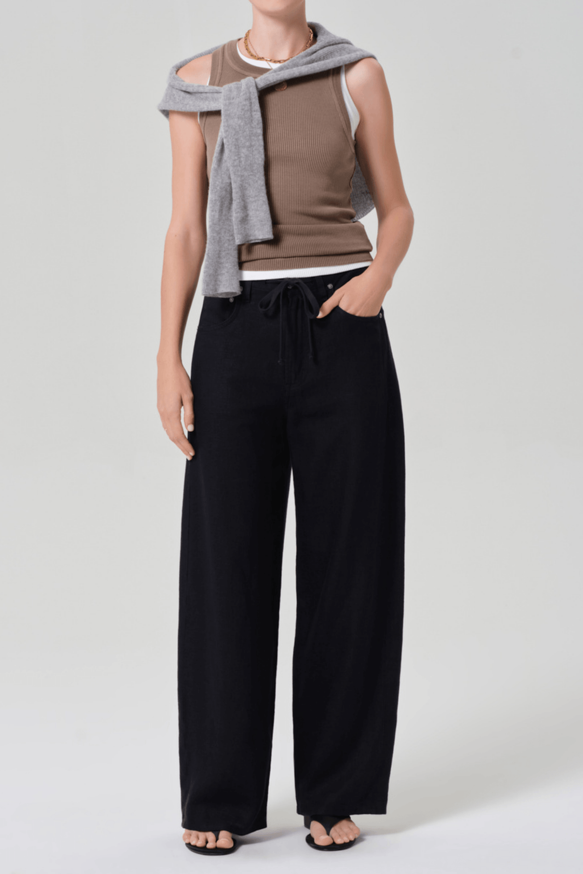 BRYNN DRAWSTRING LINEN TROUSER