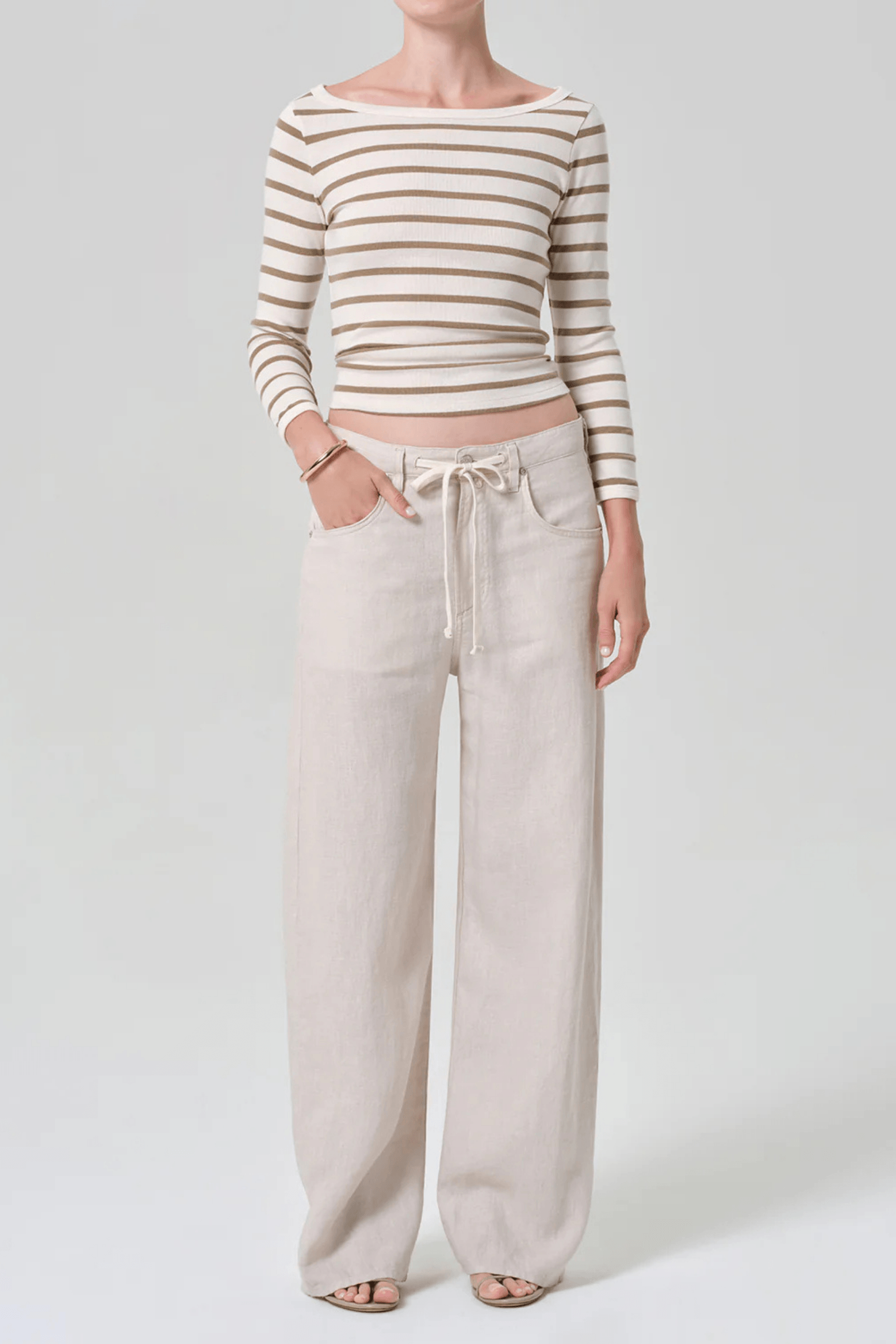 BRYNN DRAWSTRING LINEN TROUSER