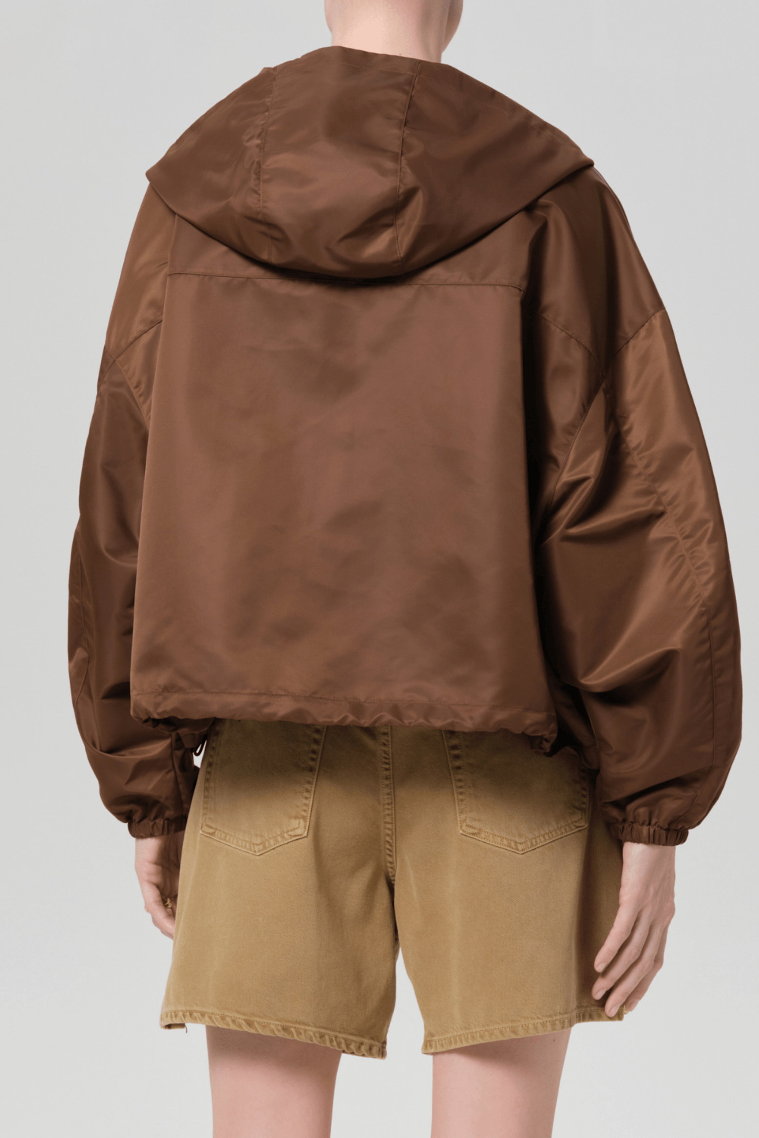 CROPPED NYLON WINDBREAKER