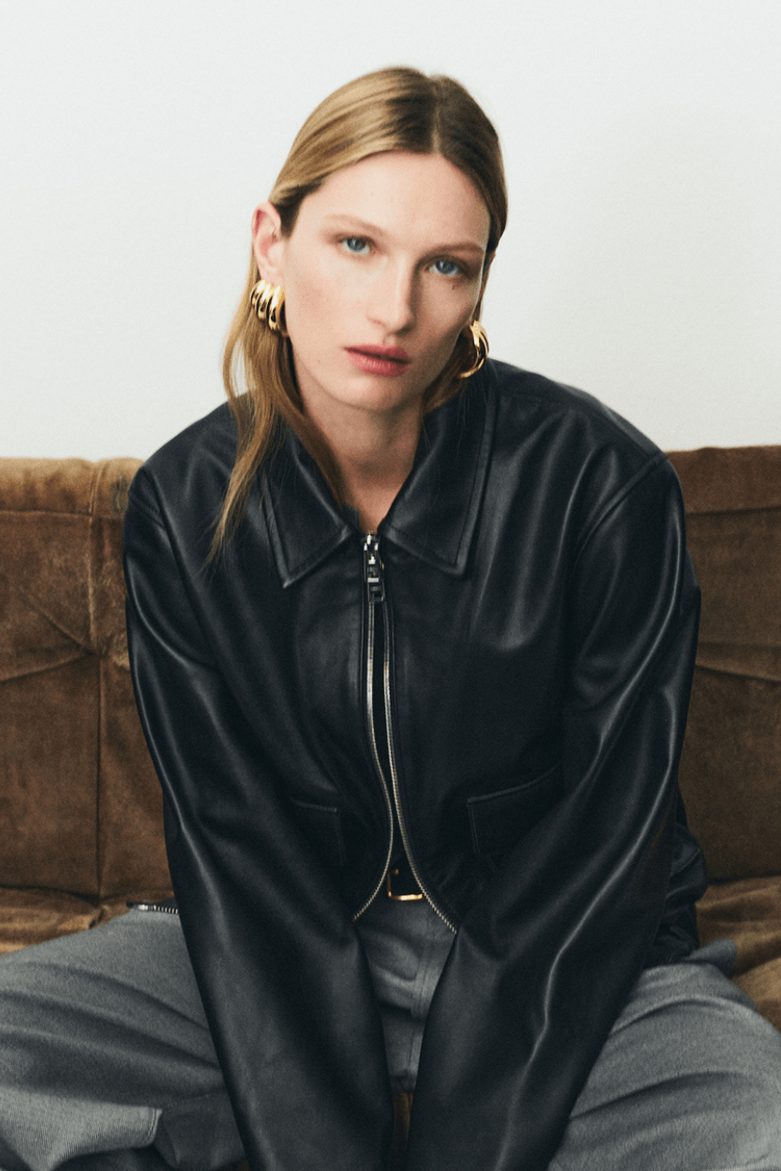 ZIP FRONT BOMBER JACKET