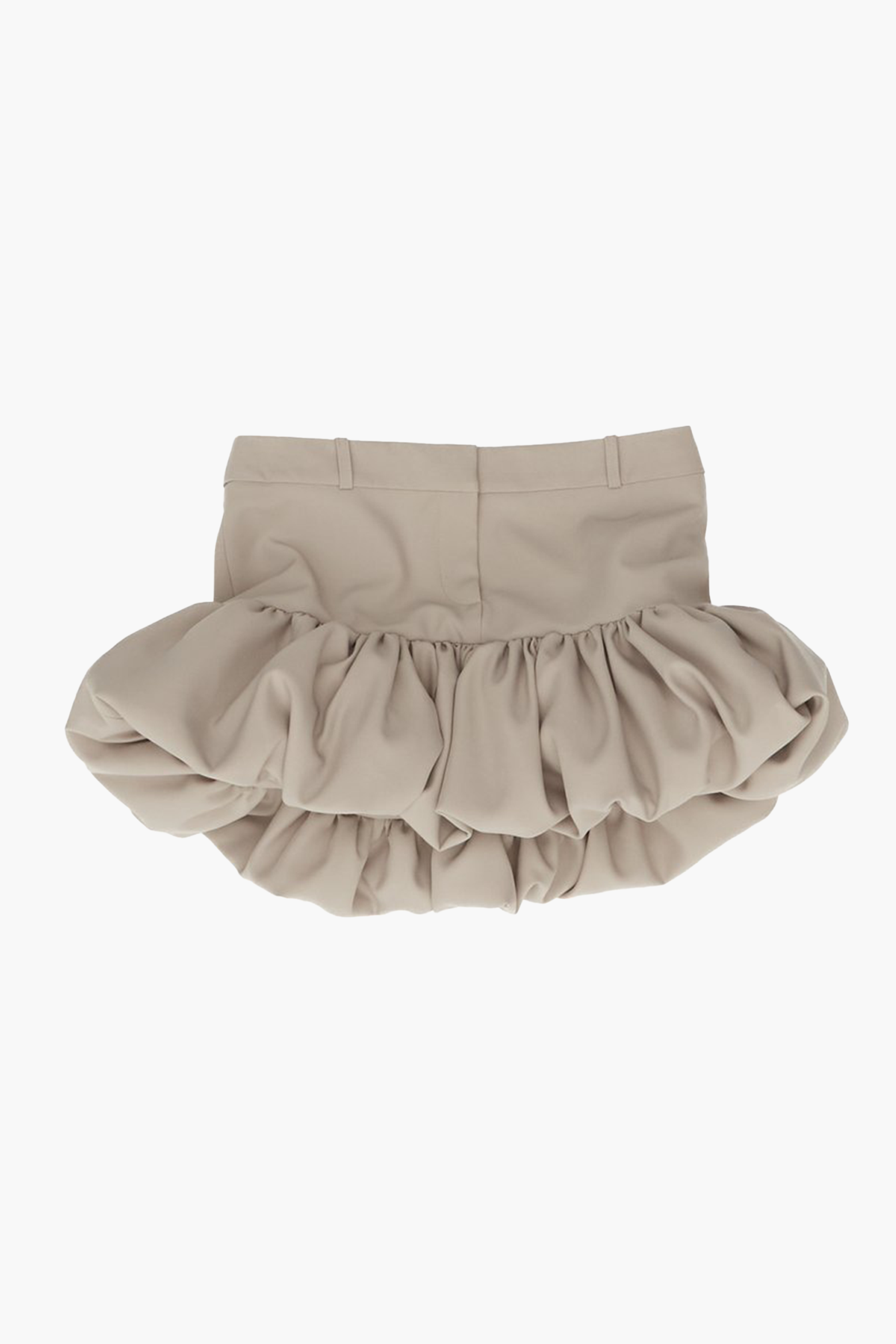 COPERNI GATHERED HEM TAILORED SKIRT IN BEIGE | THE NEW TREND