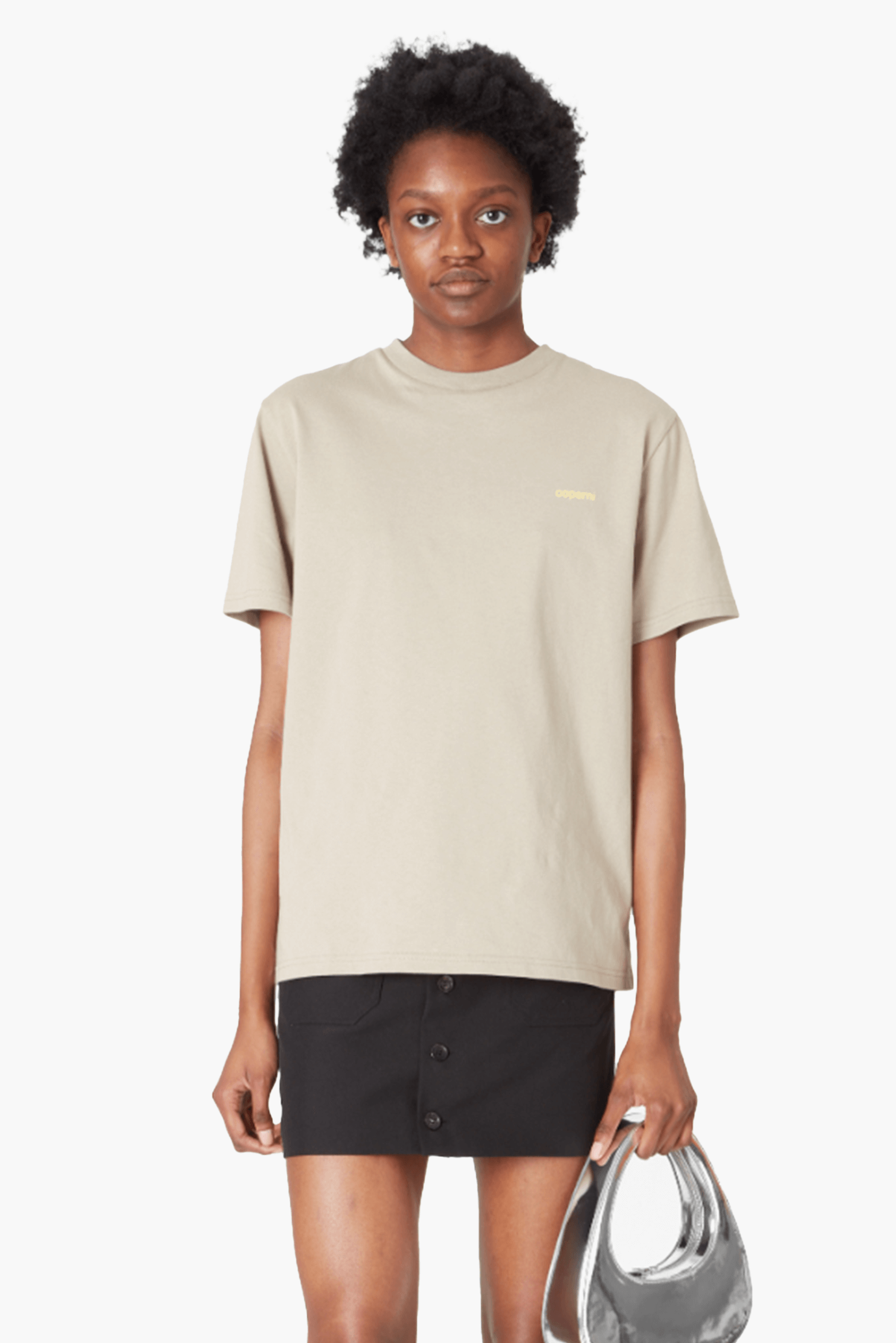 COPERNI LOGO BOXY T-SHIRT IN BEIGE | THE NEW TREND