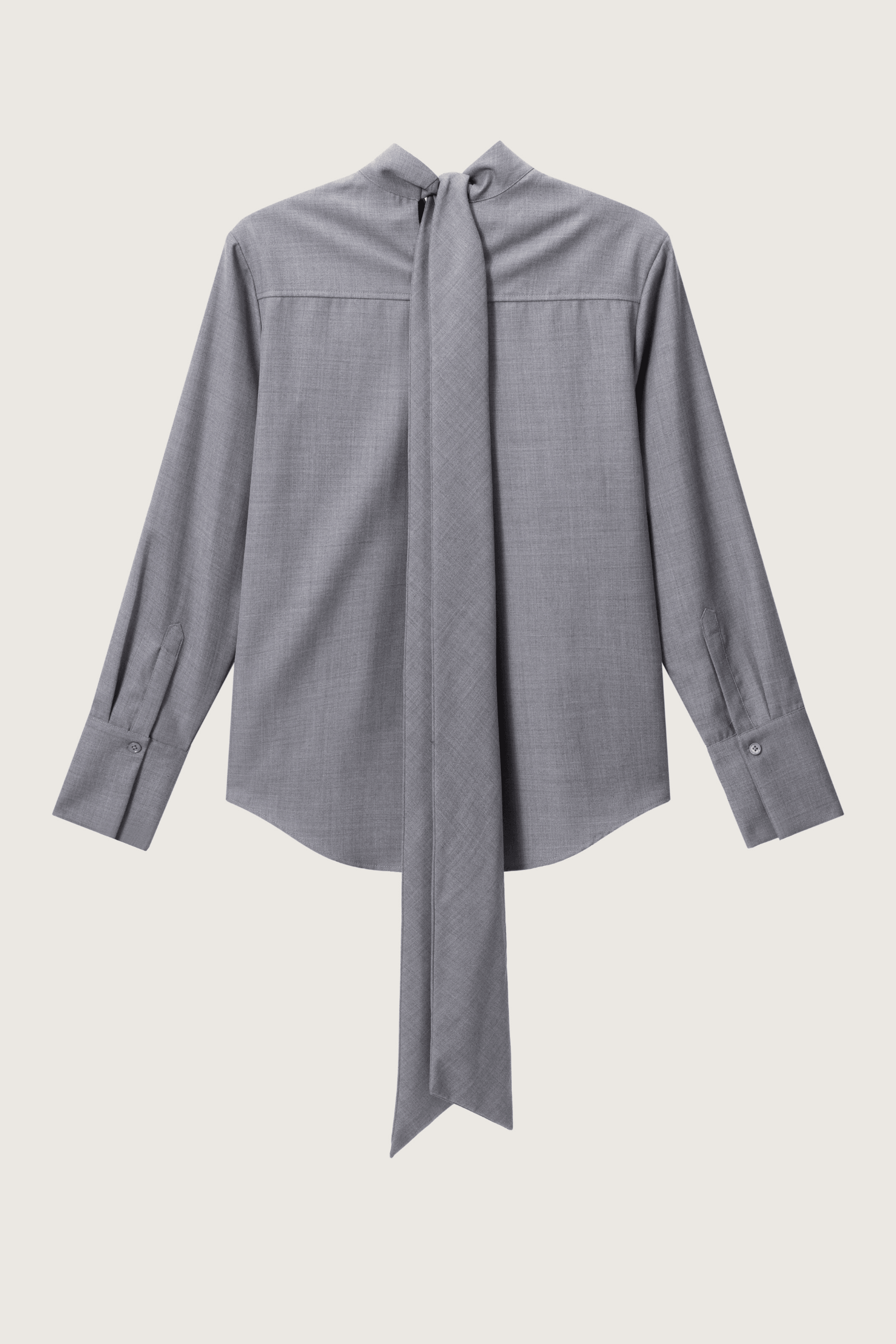 AGNE WOOL TIE BACK SHIRT