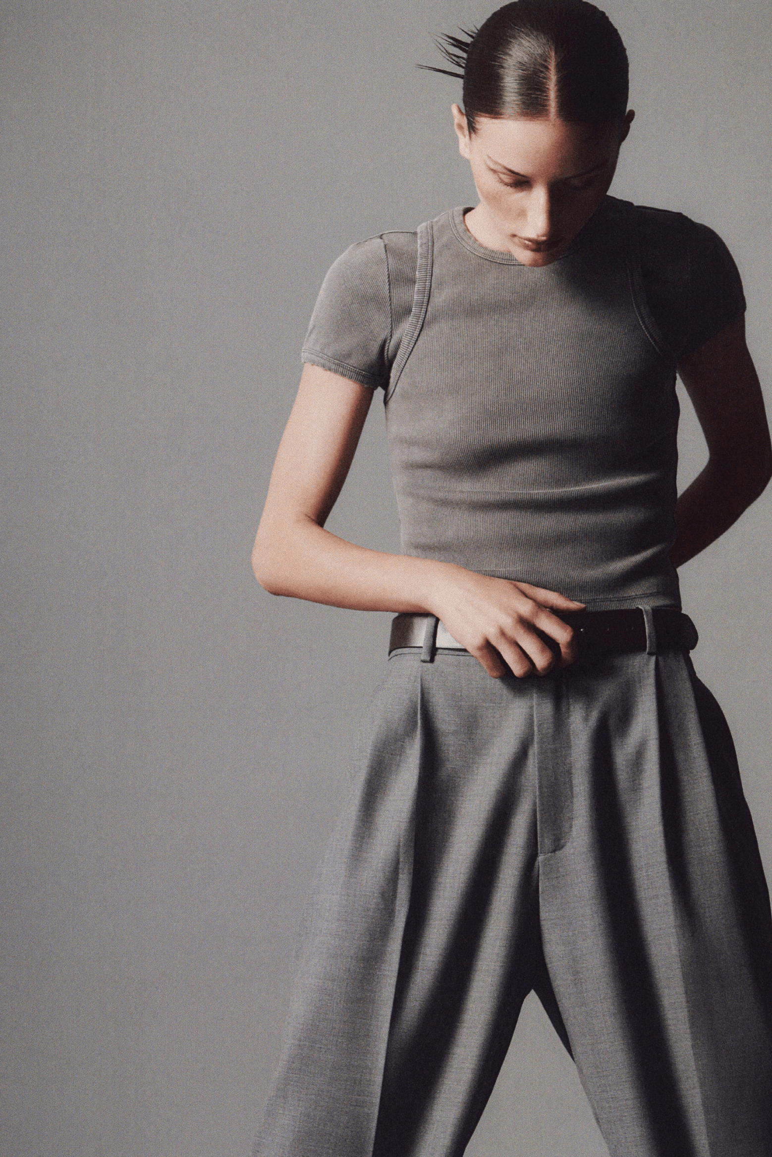 AMBROSE DOUBLE PLEAT WOOL TROUSER