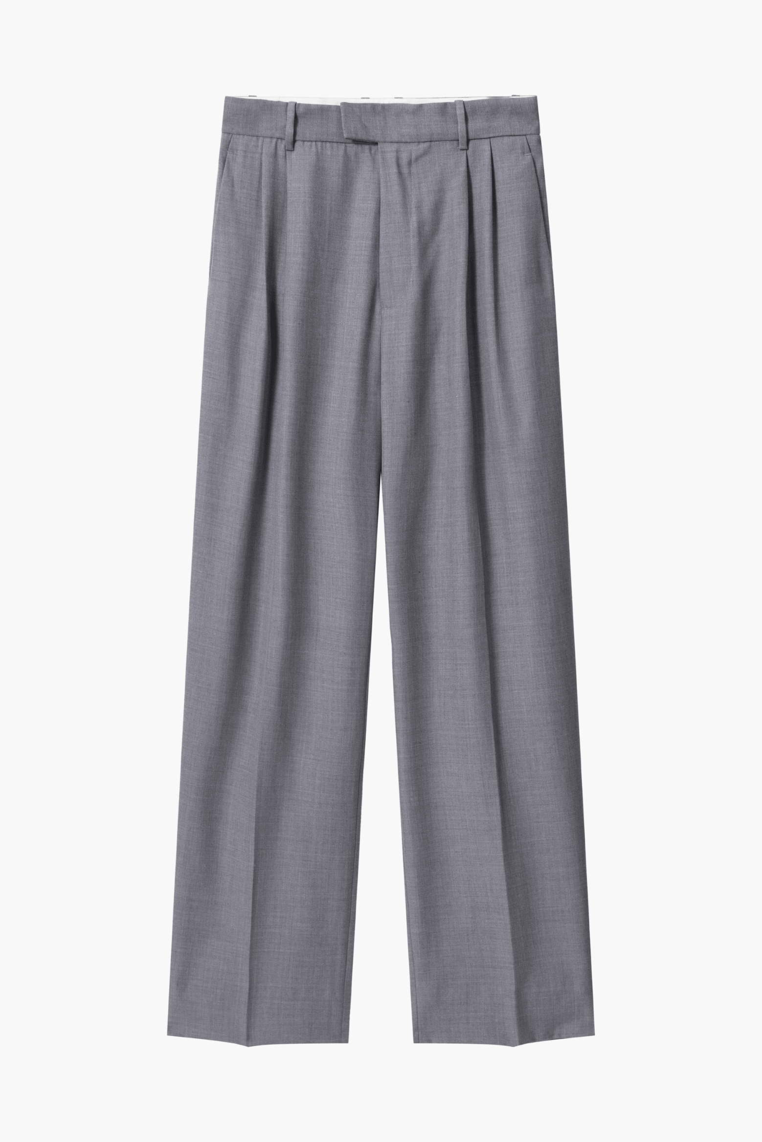AMBROSE DOUBLE PLEAT WOOL TROUSER