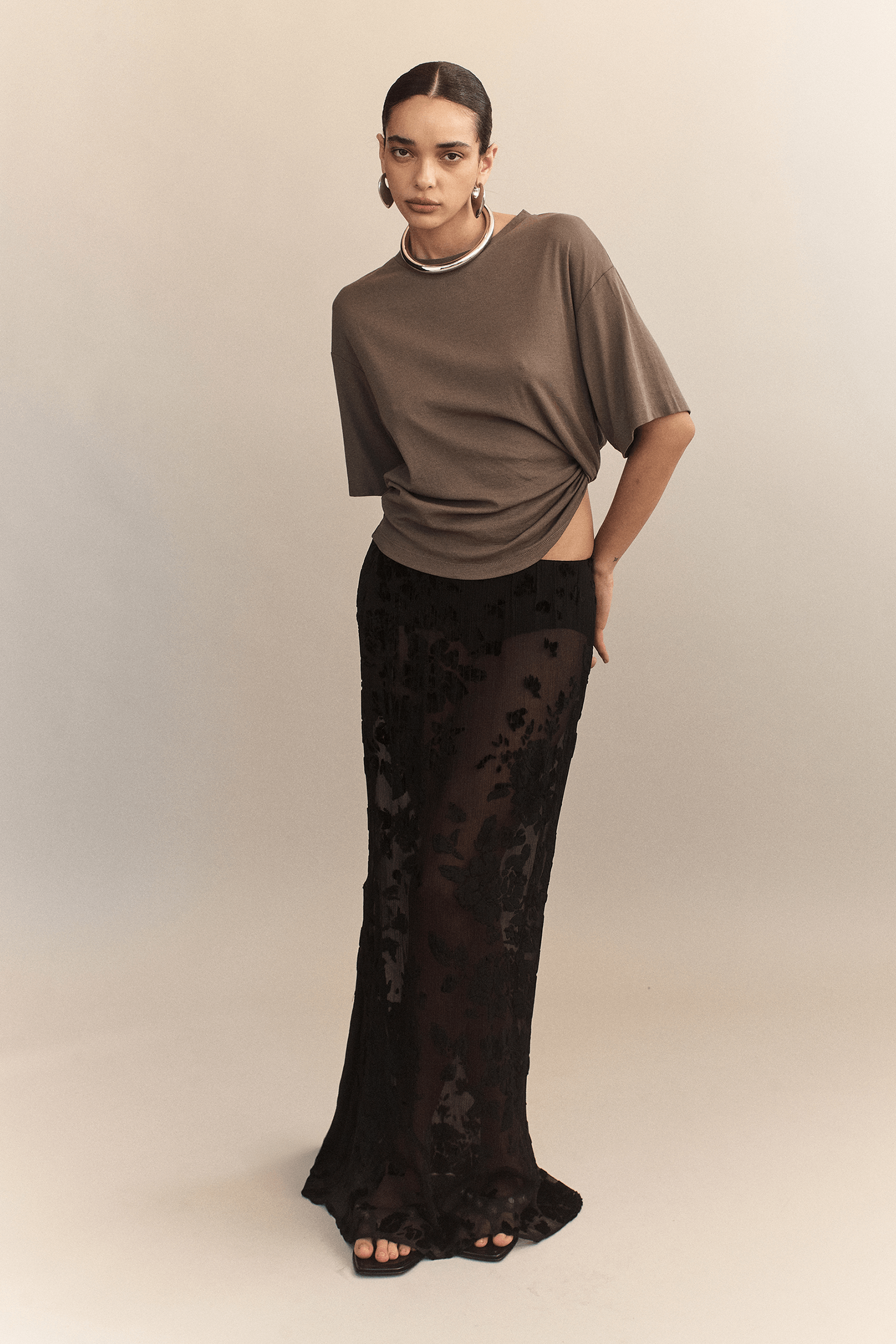 COURTNEY ZHENG SUPIMA COTTON BOXY TUCK TEE | THE NEW TREND