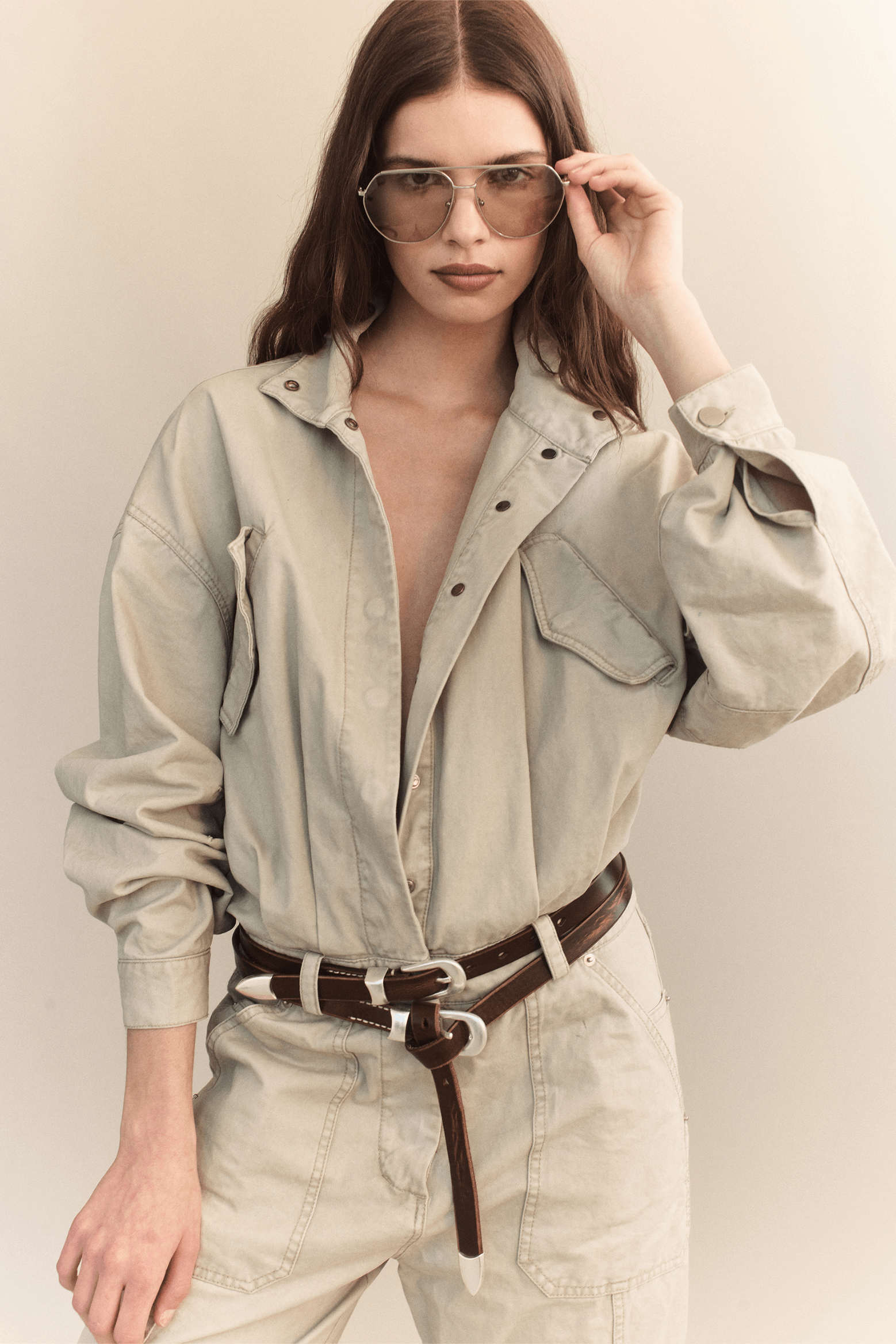 COURTNEY ZHENG COTTON DRILL CARGO JUMPSUIT | THE NEW TREND