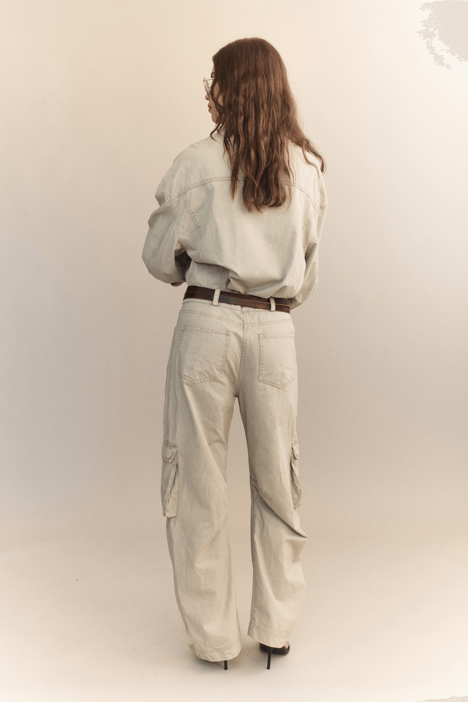 COURTNEY ZHENG COTTON DRILL CARGO JUMPSUIT | THE NEW TREND