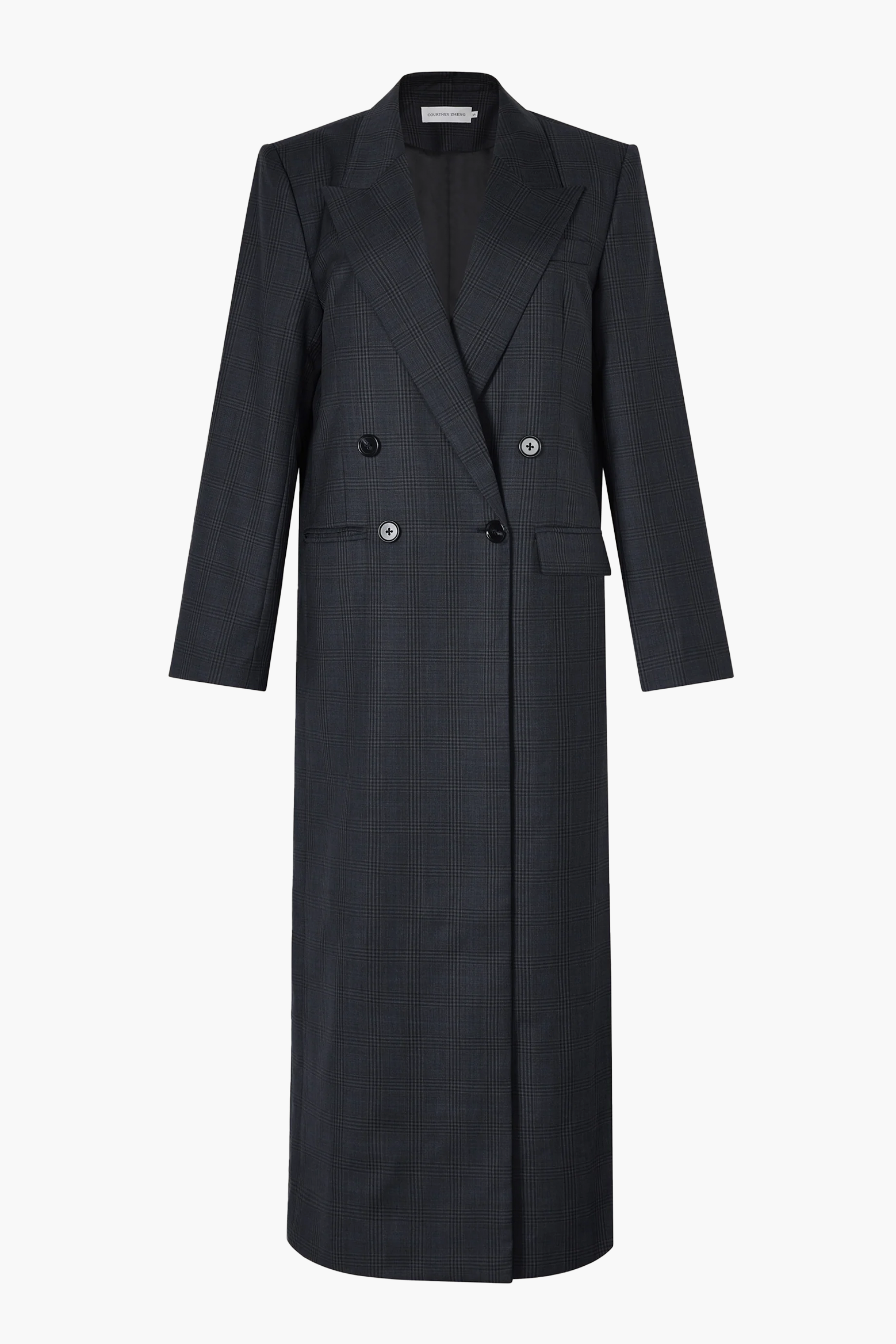DANIQUE WOOL CHECK COAT