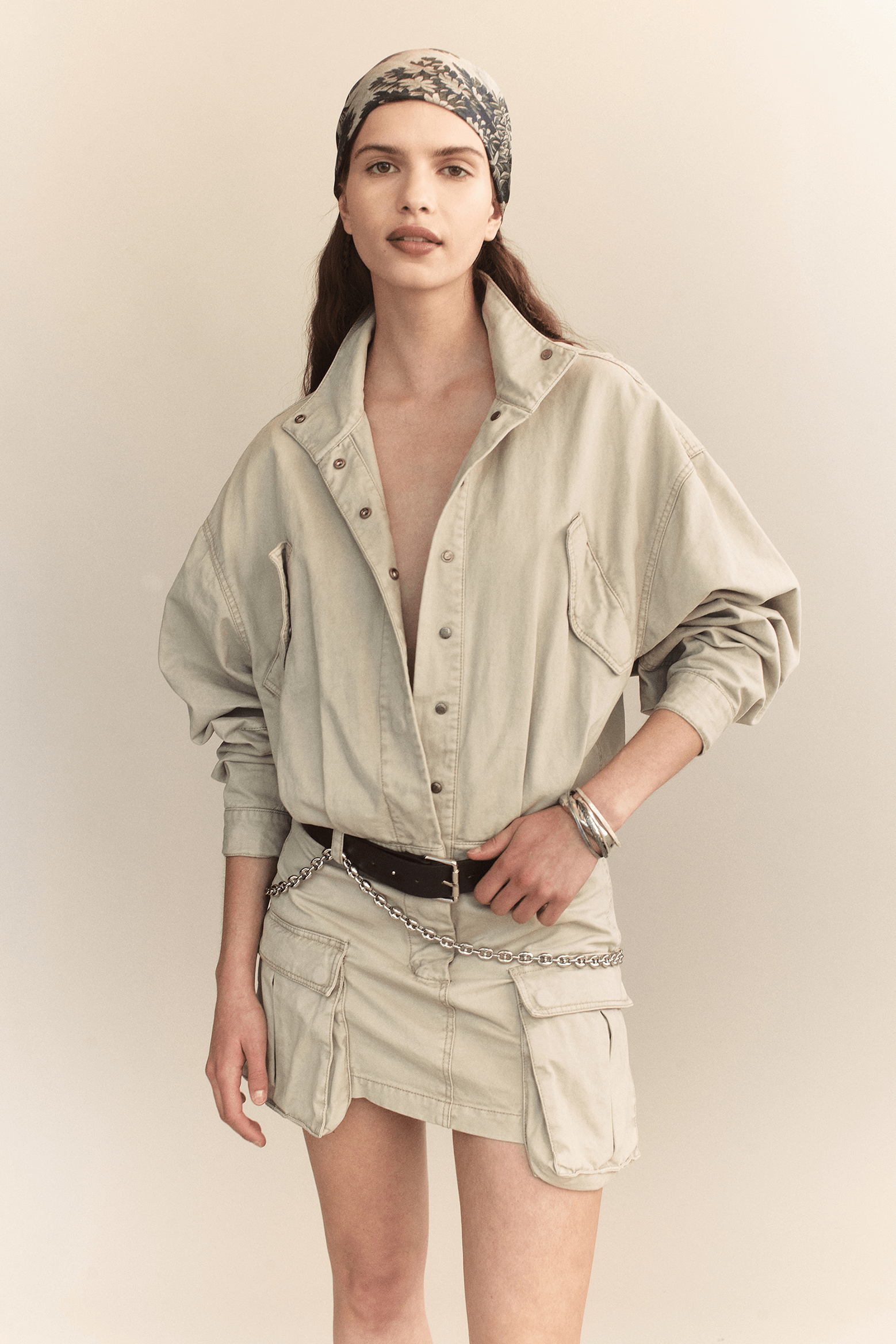 COURTNEY ZHENG COTTON DRILL CARGO MINI DRESS | THE NEW TREND