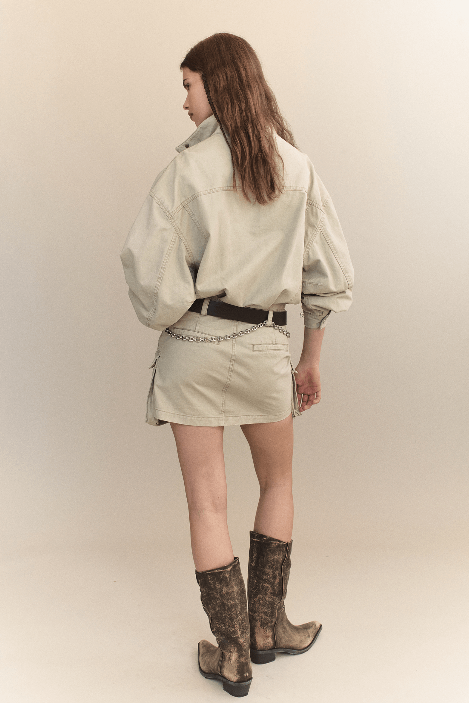 COURTNEY ZHENG COTTON DRILL CARGO MINI DRESS | THE NEW TREND