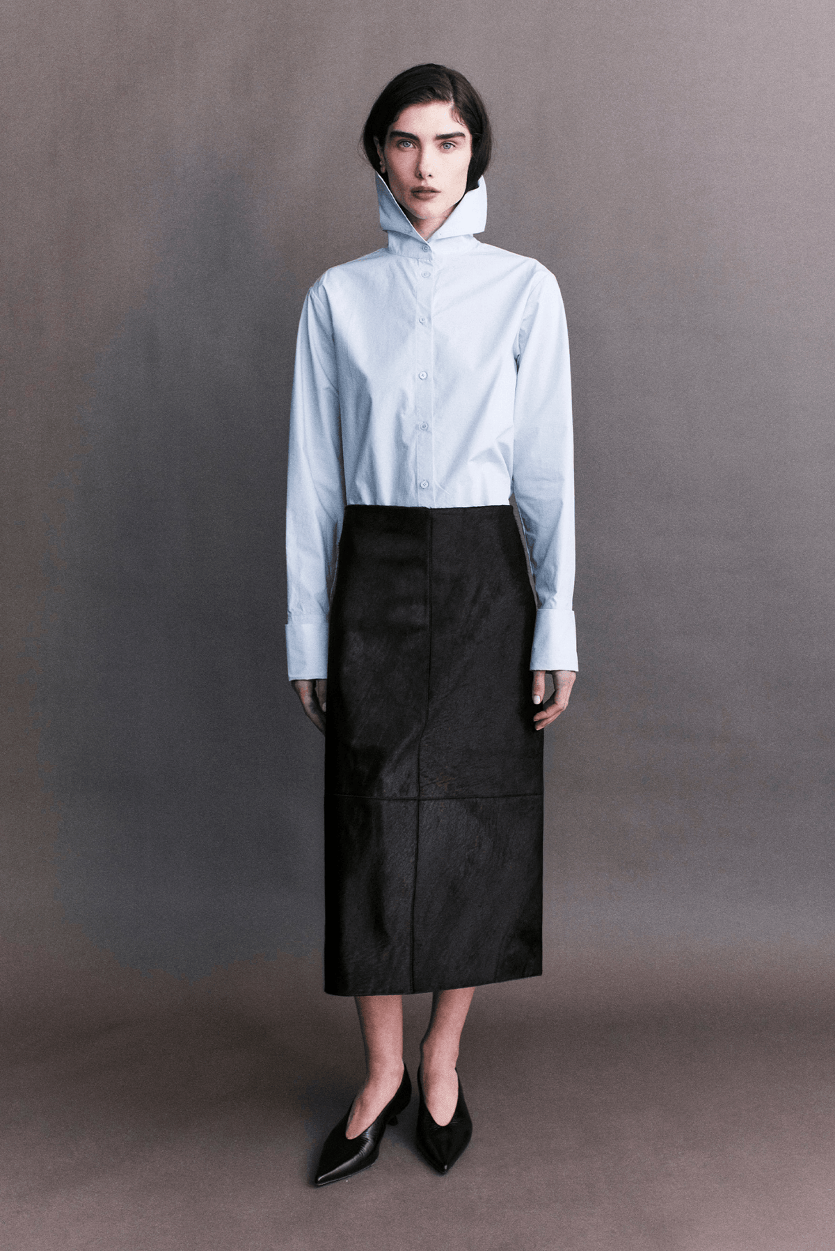 JEANNE PONY HAIR MIDI SKIRT