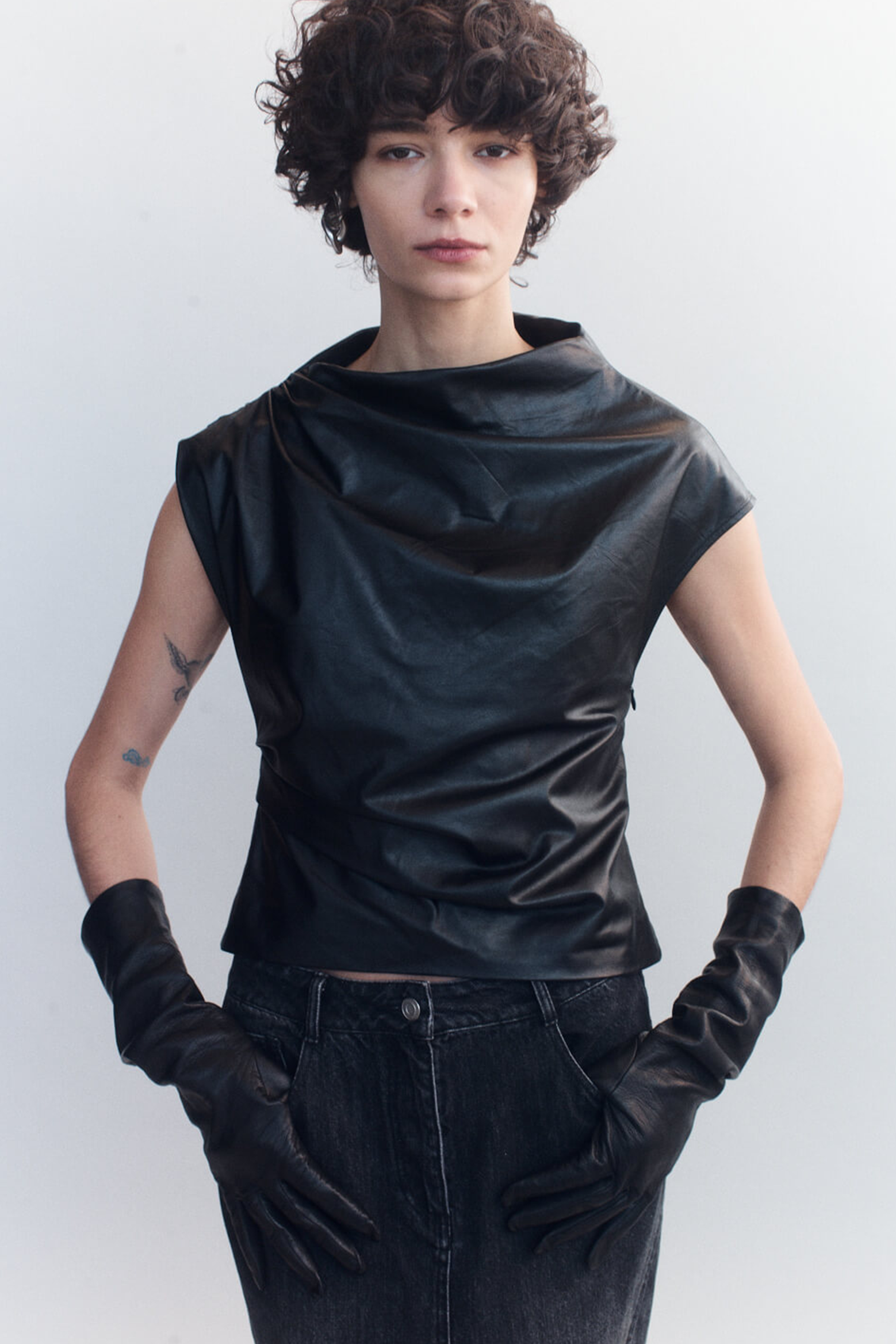 MARIKE LEATHER TOP