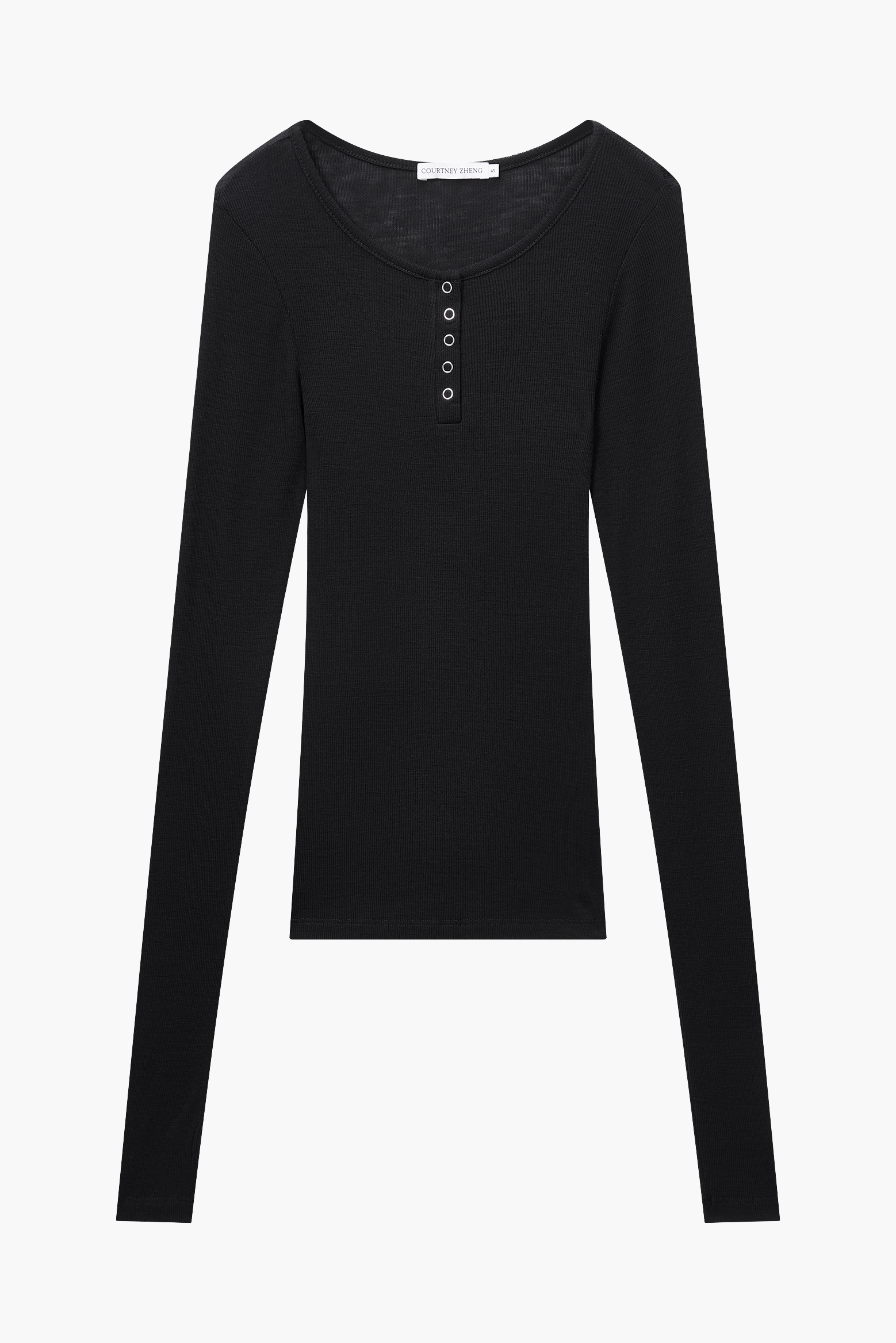 MERINO HENLEY LONG SLEEVE TOP
