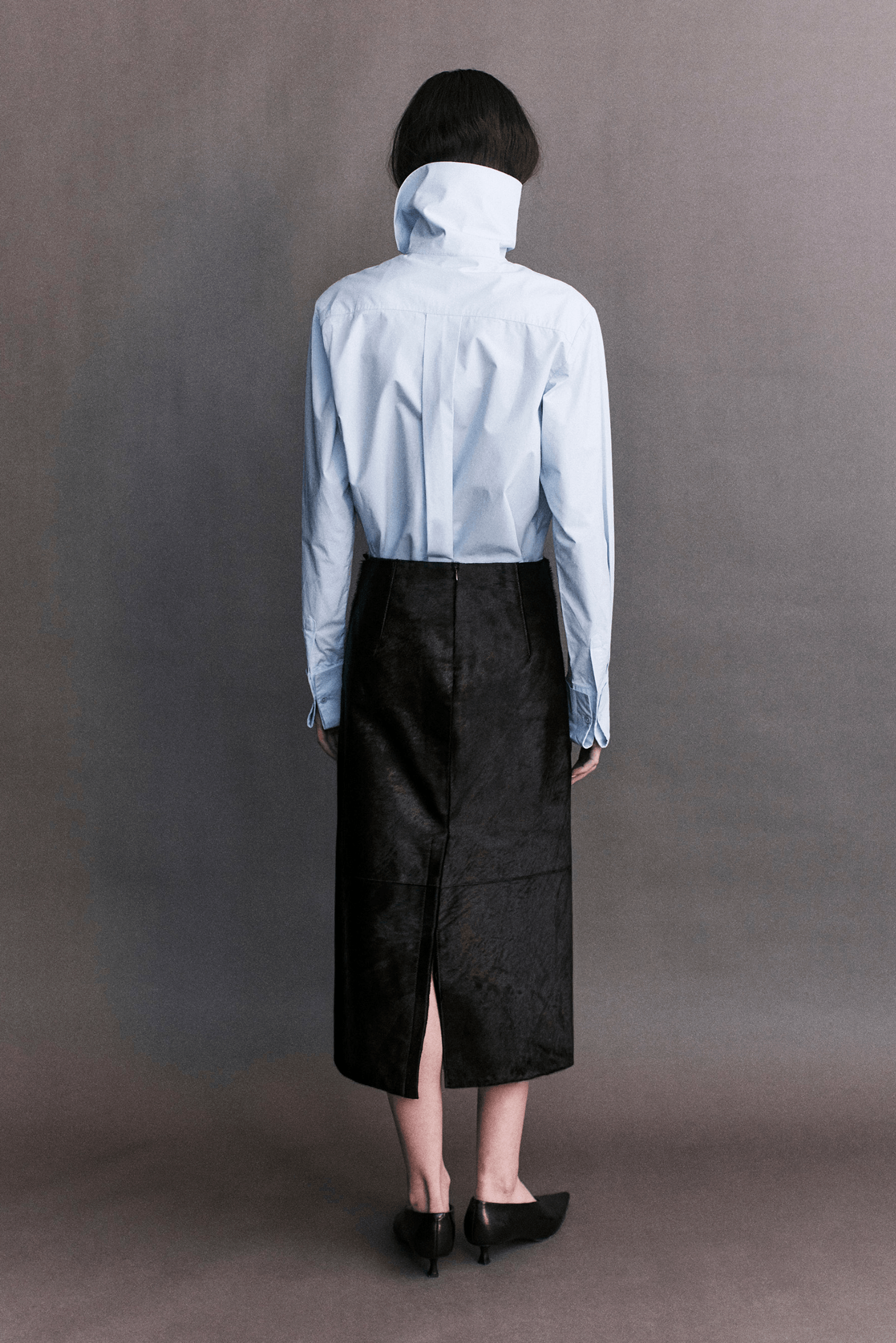 MANON HIGH NECK POPLIN SHIRT