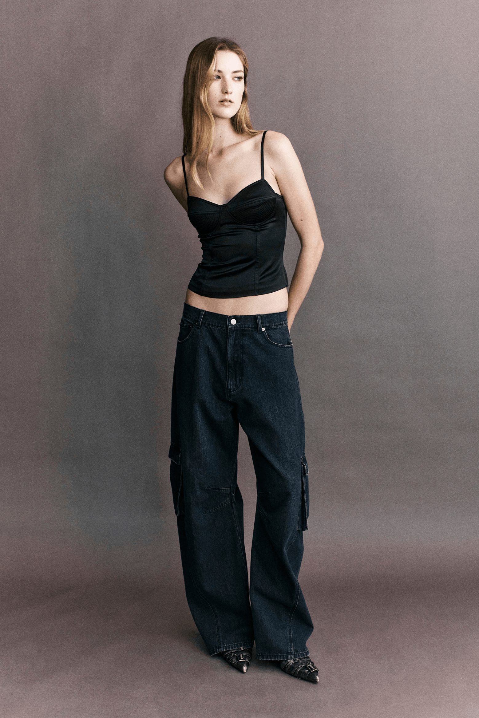MARGOT SATIN BULLET BRA TOP