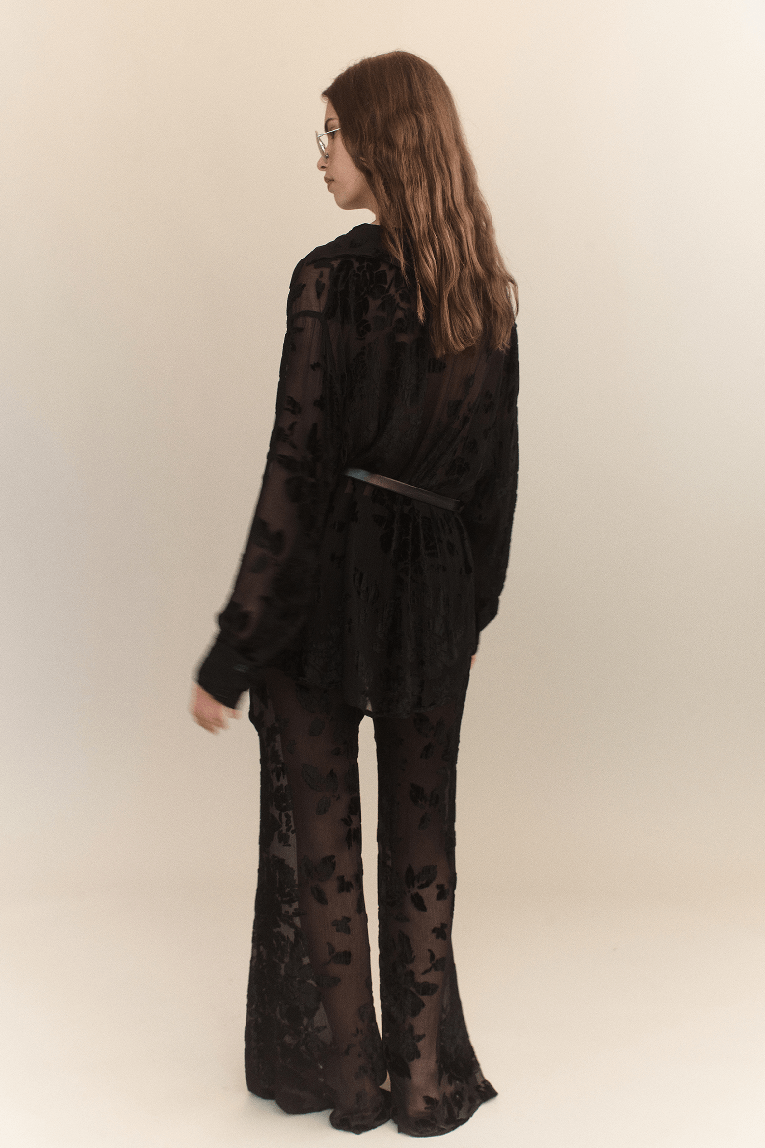 COURTNEY ZHENG SILK VELVET DEVORE SHIRT | THE NEW TREND